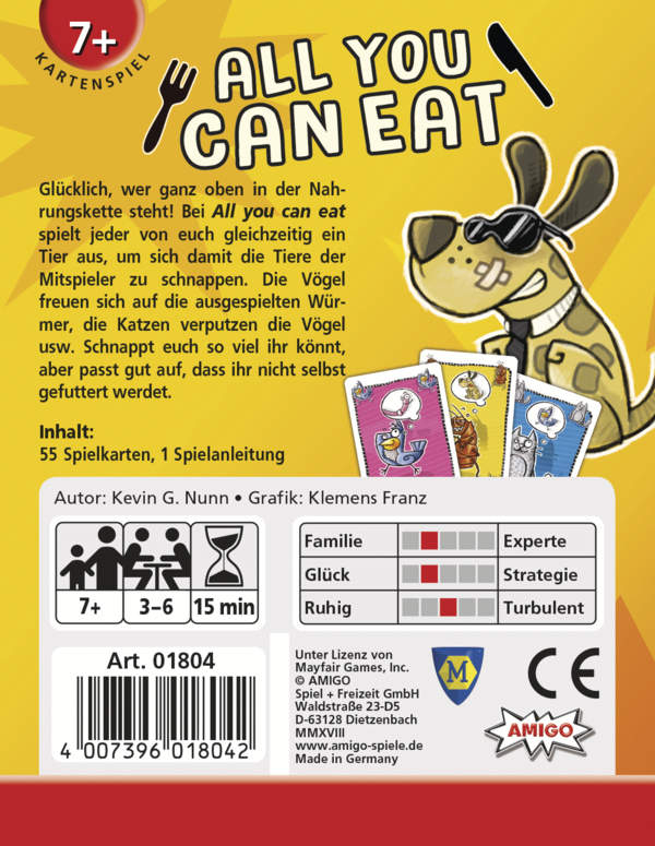 AMIGO Brettspiele & Gesellschaftsspiele Amigo 01804 - All you can Eat - Kartenspiel