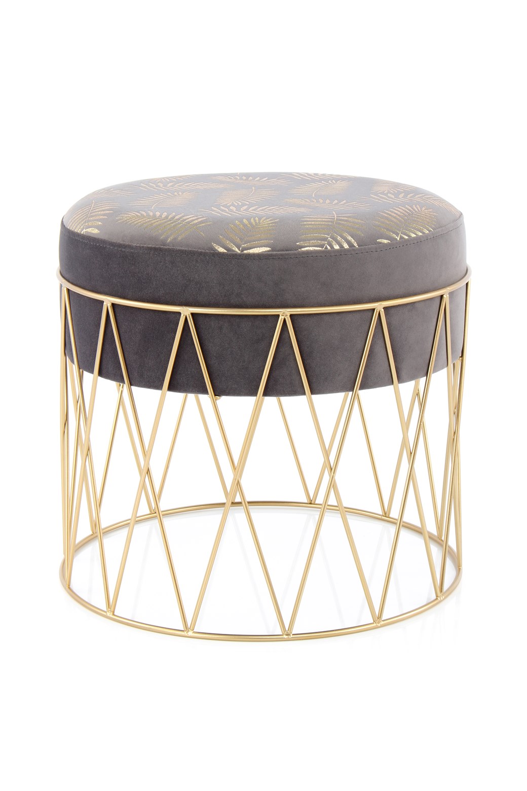 Hocker Hocker Cleopatra 225 Grau / Gold