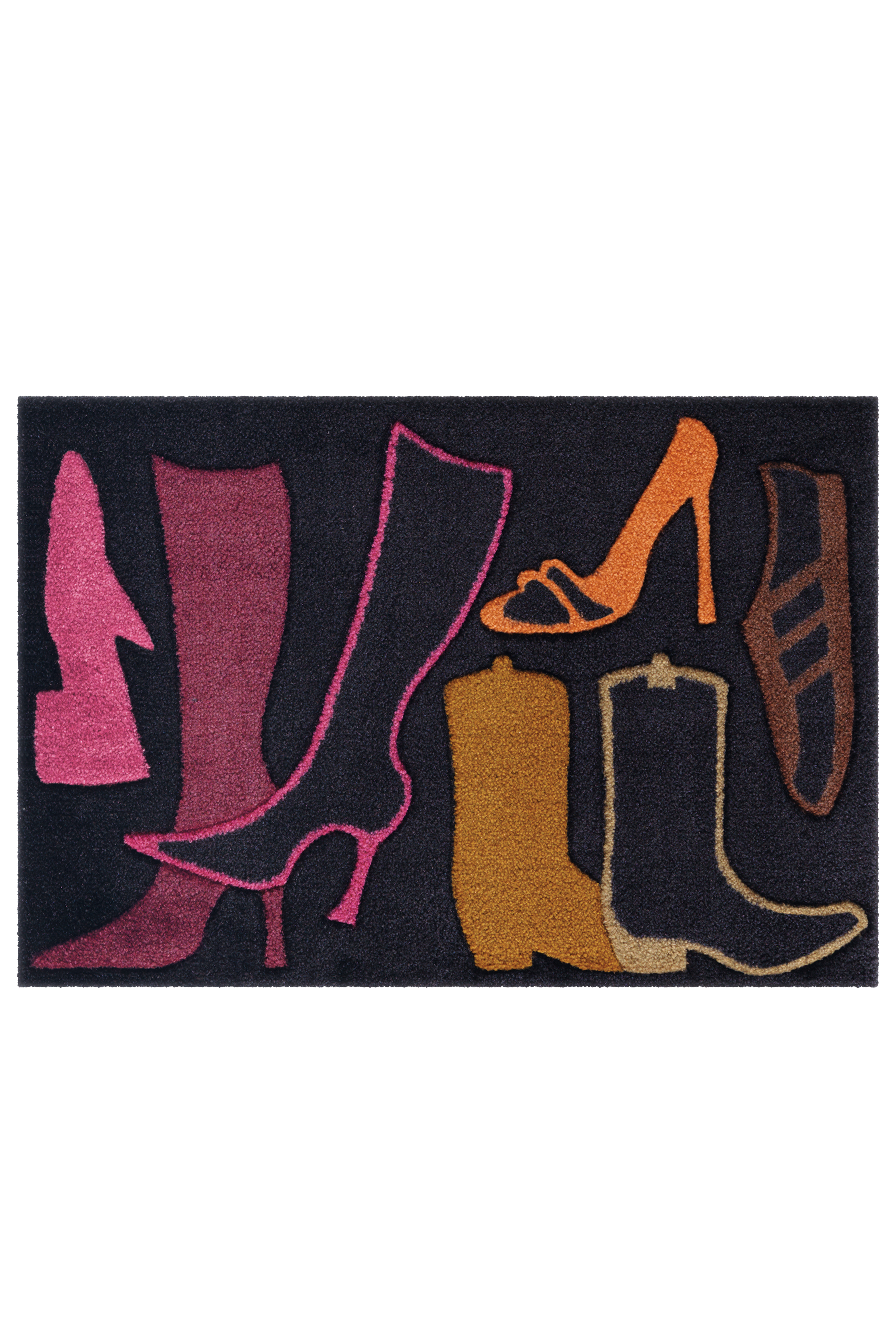 Fußmatte Living Mat 17 Braun / Violett / Orange 64cm x 168cm