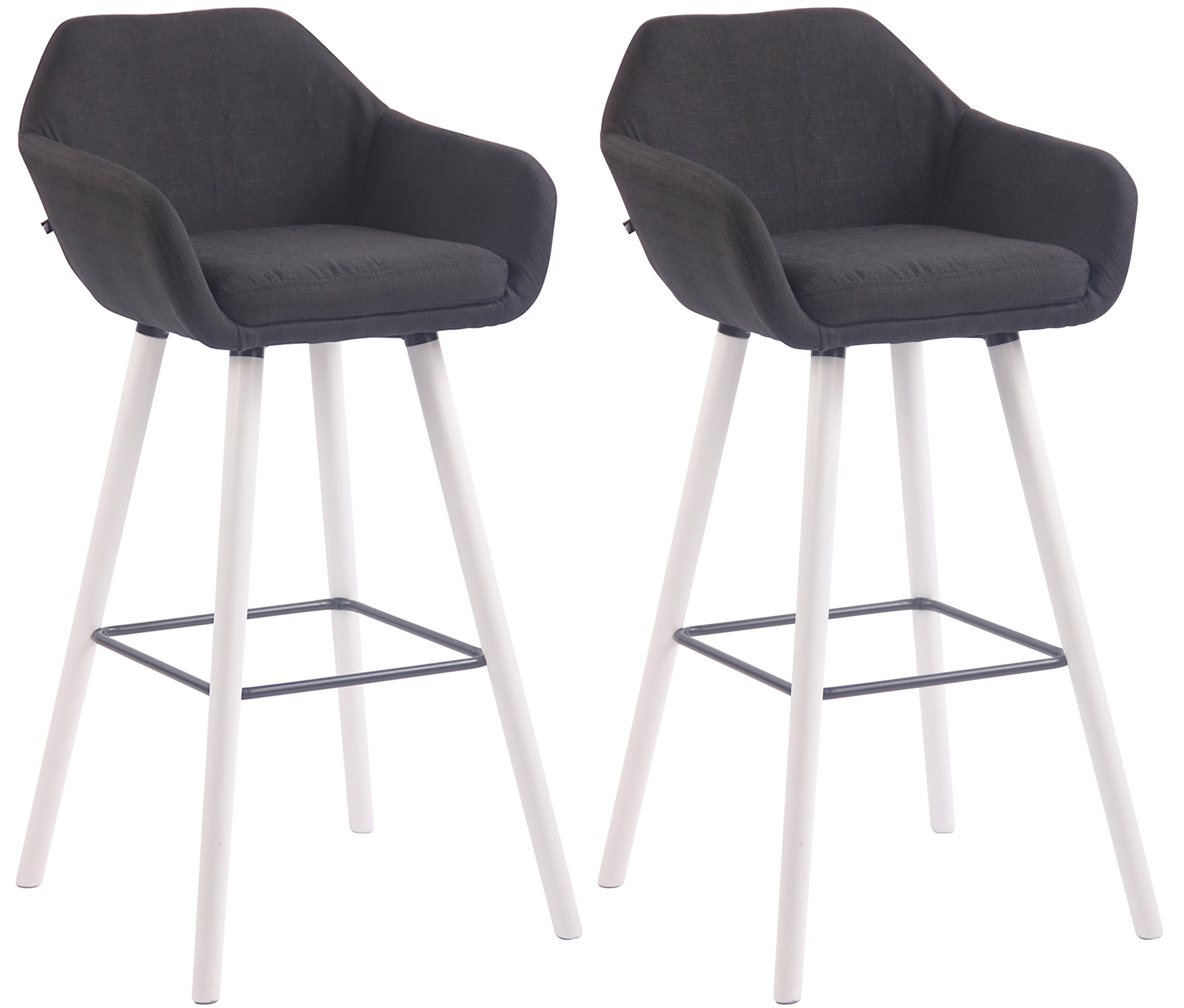 2er Set Barhocker Adelaide weiß