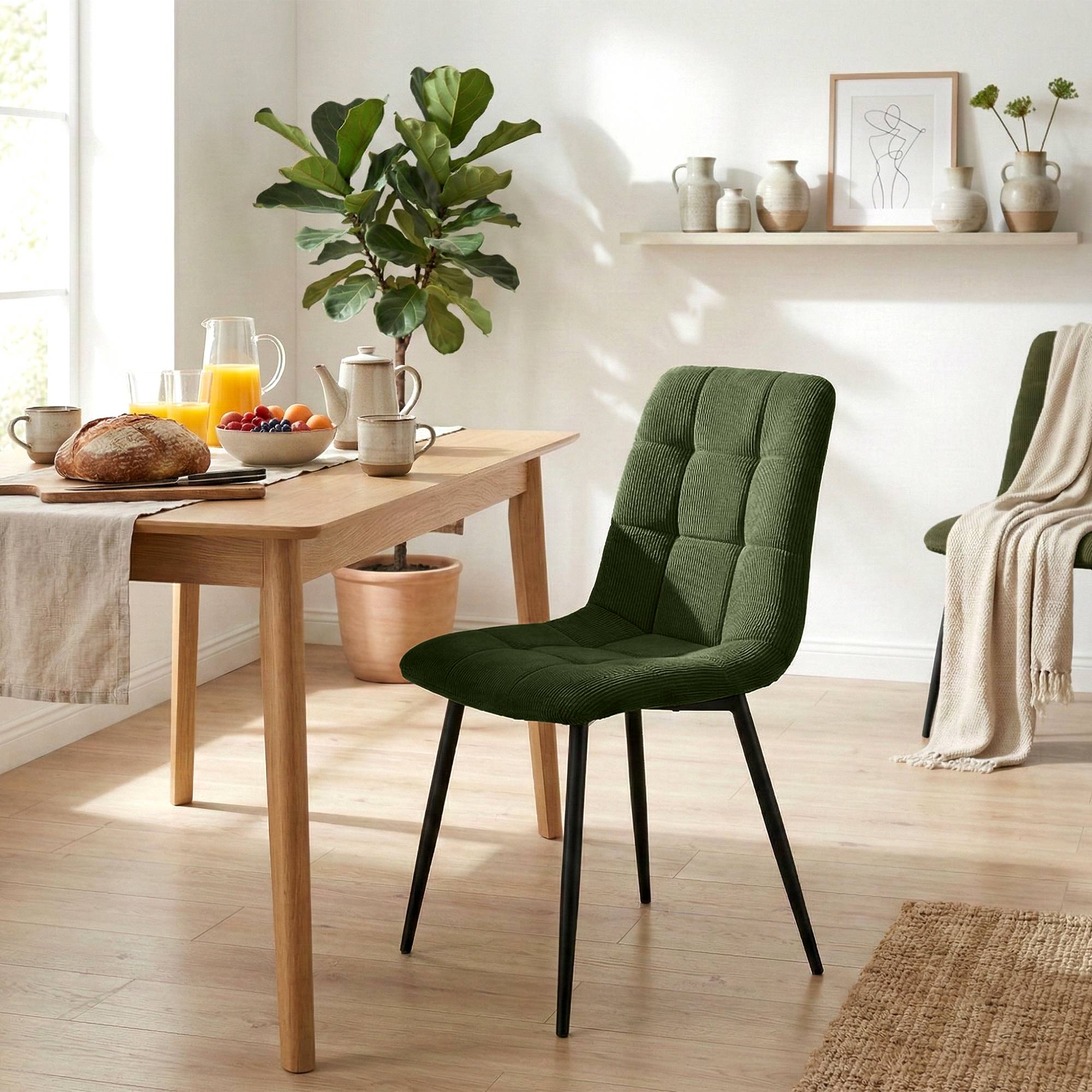 2er Set Esszimmerstuhl Antibes Cord