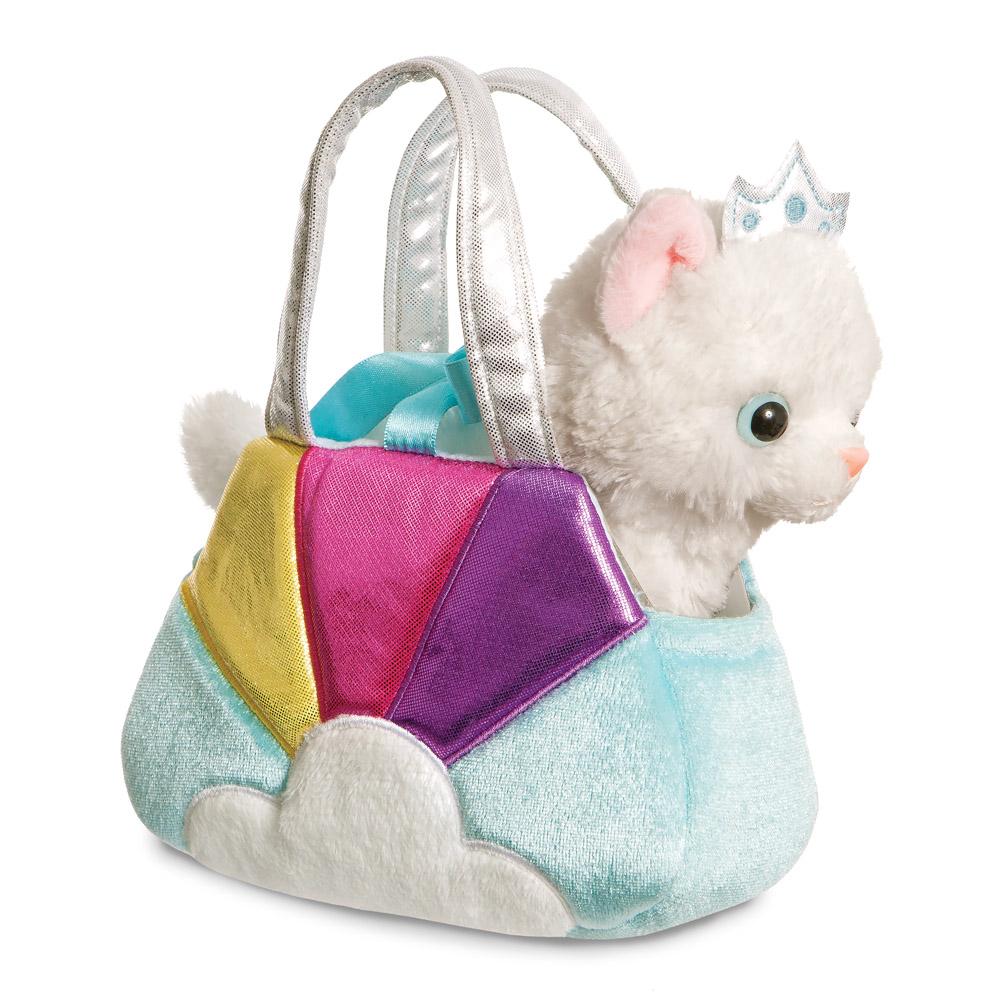 Aurora Plüschfiguren Fancy Regenbogen Kätzchen in einer Tragetasche ca. 21 cm - Plüschfigur