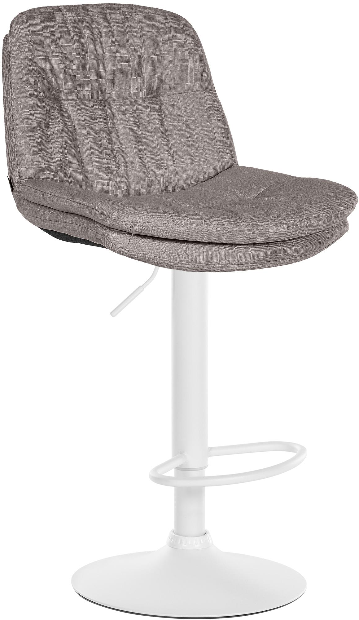 Barhocker Laurel Stoff weiß