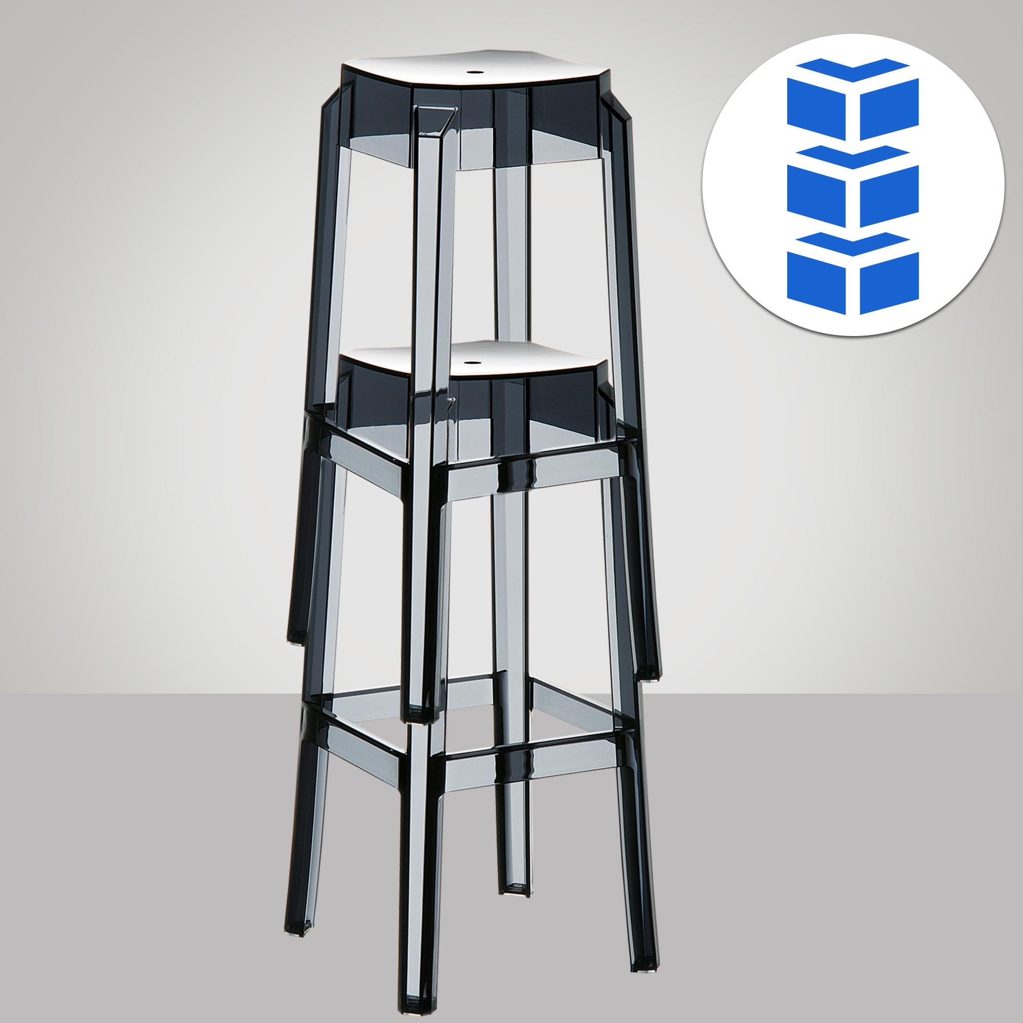 2er Set Barhocker Fox, transparent