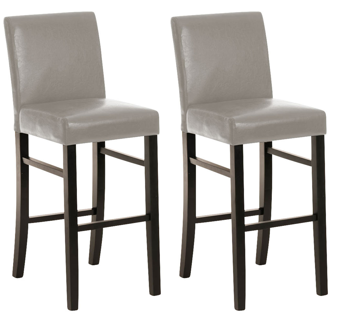 2er Set Barhocker Alvin Kunstleder schwarz