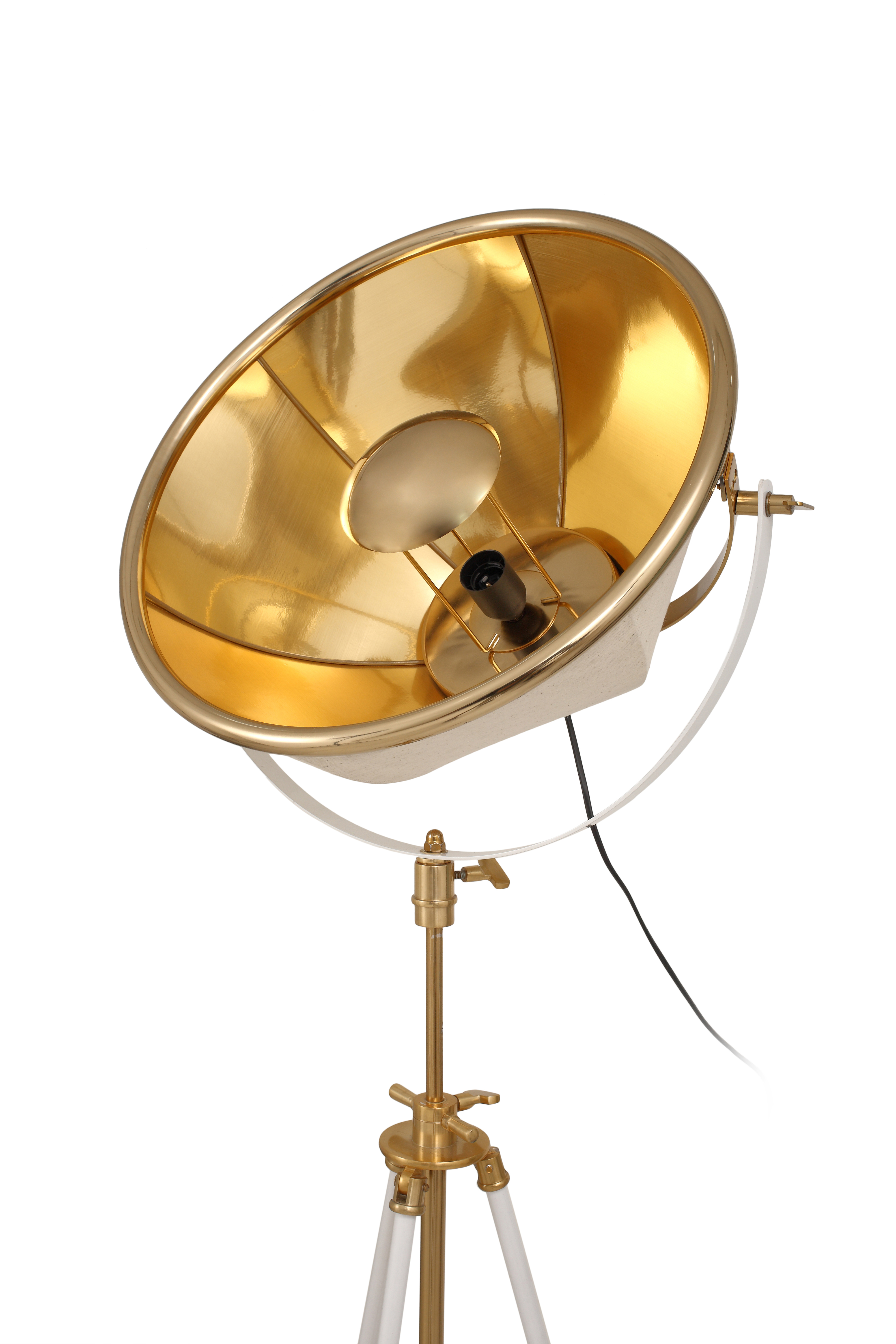 Leuchten Stehlampe Bowie 125 Beige / Gold / Weiß