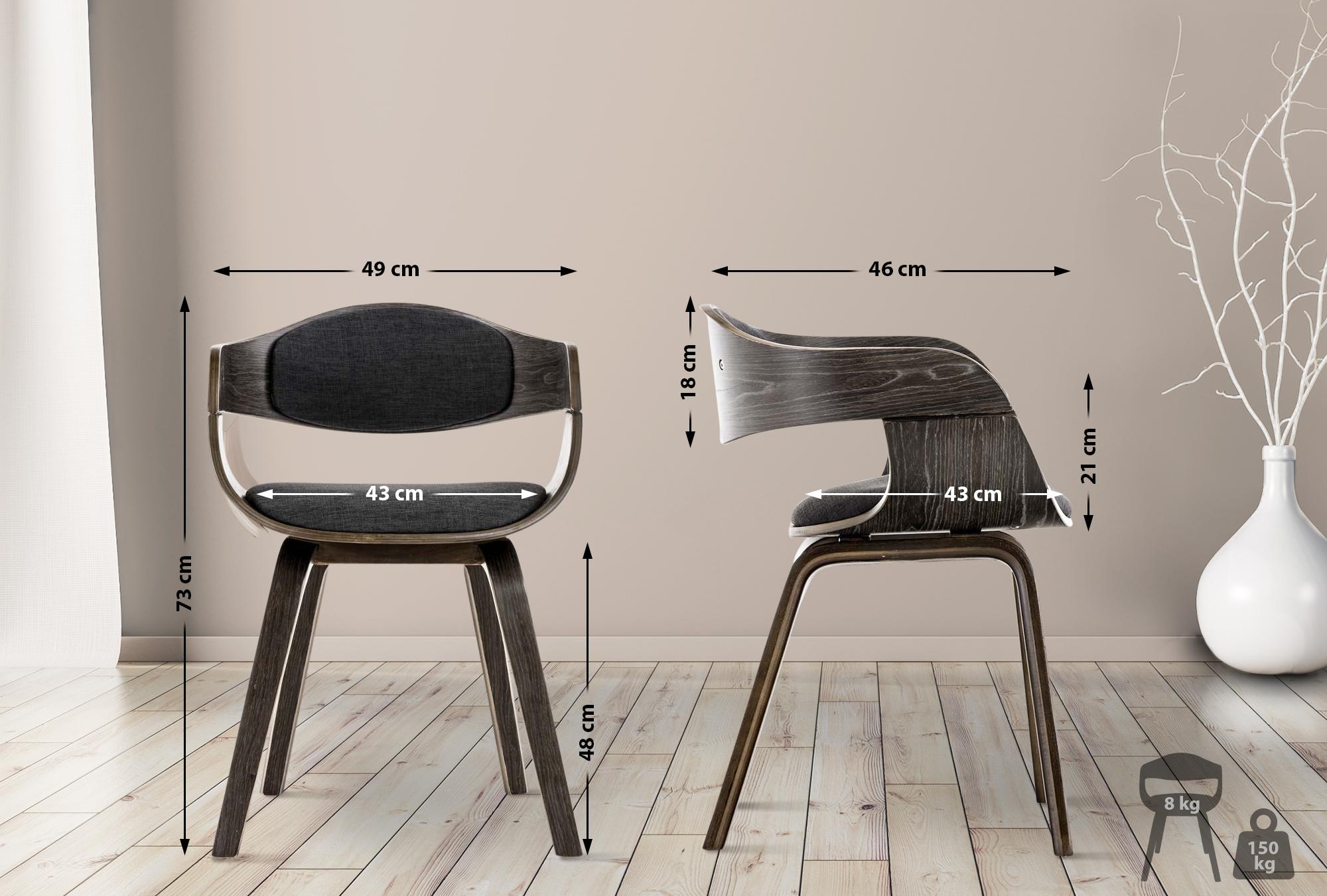 Besucherstuhl Kingston Stoff
