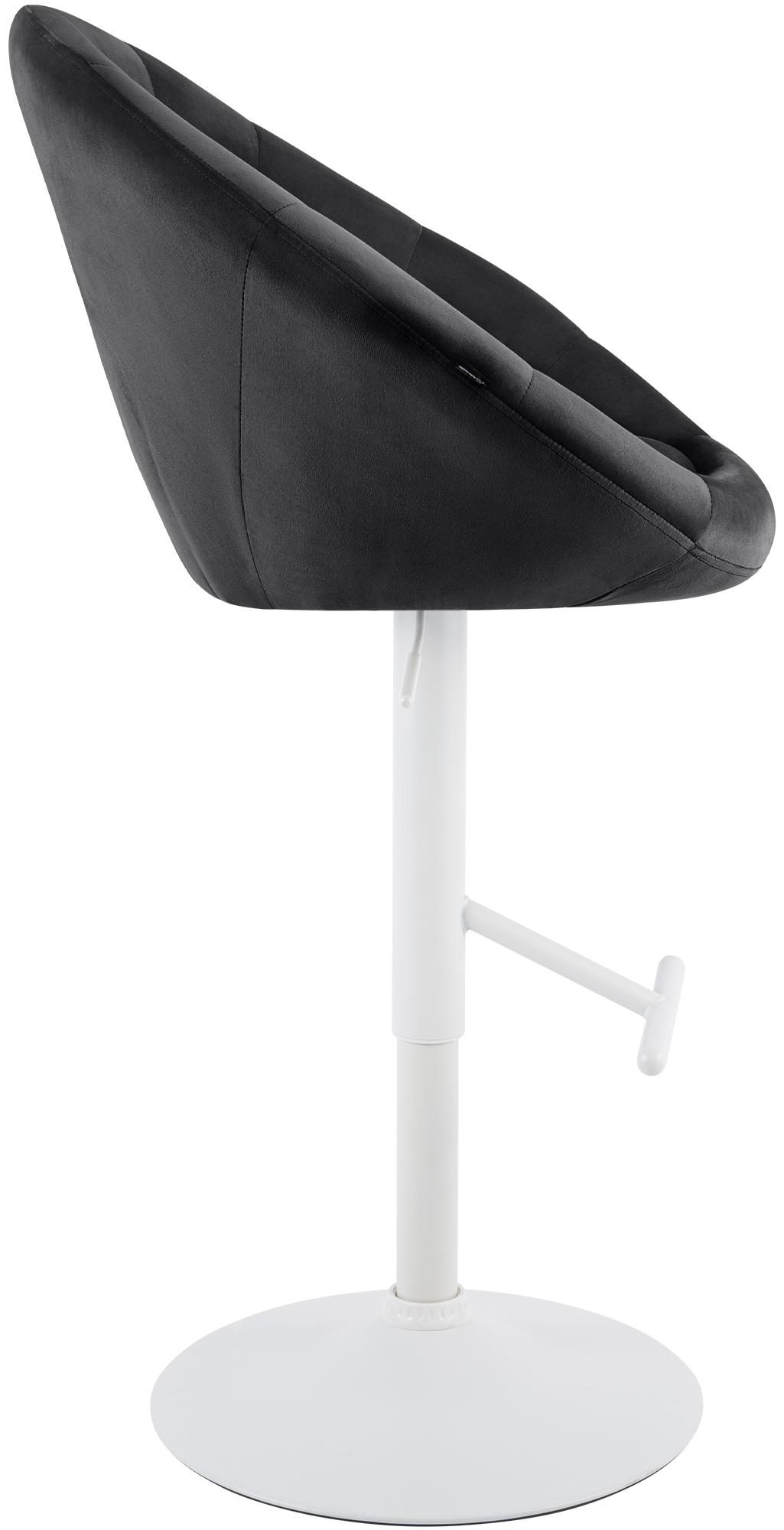 Barhocker London Samt weiß