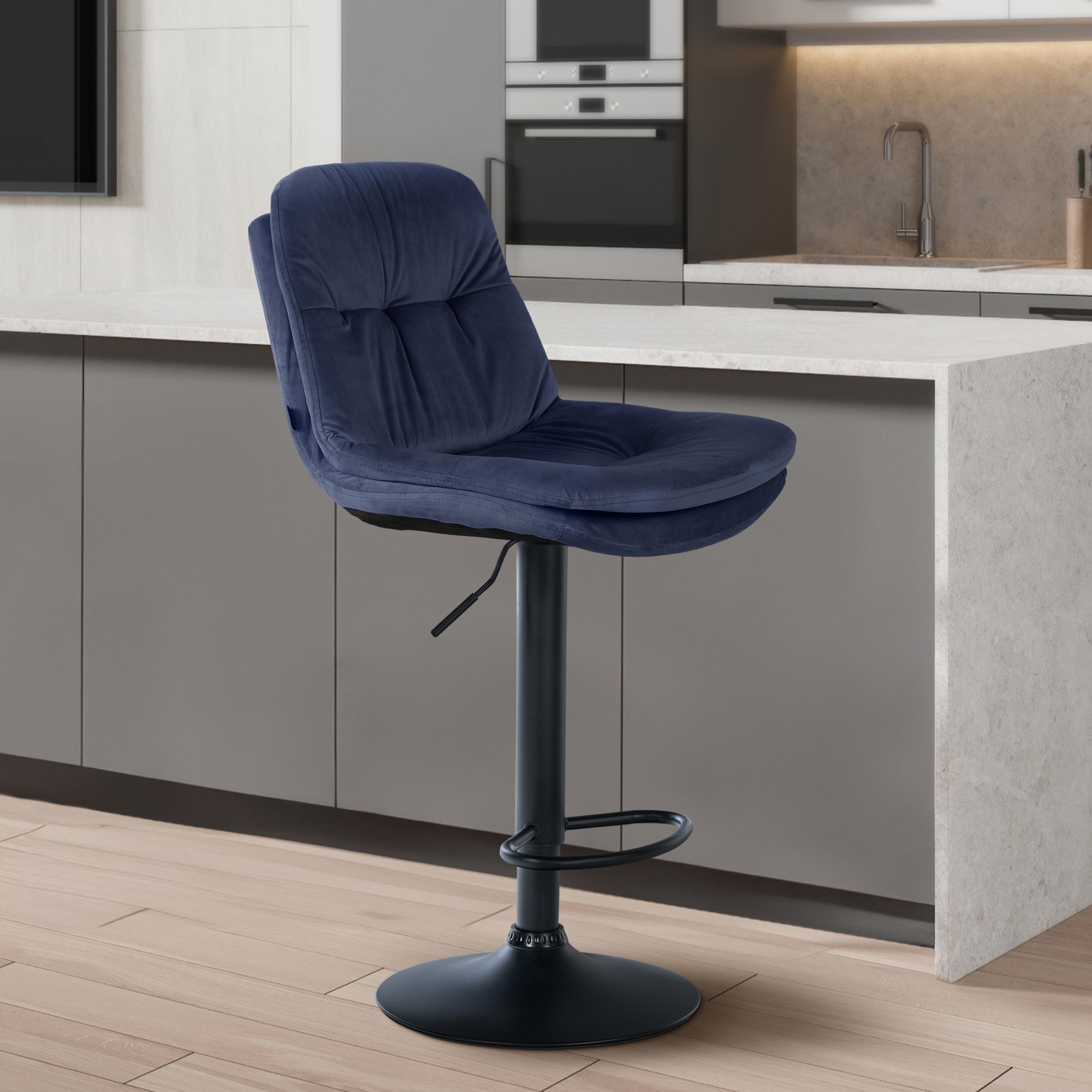 Barhocker Laurel Samt schwarz