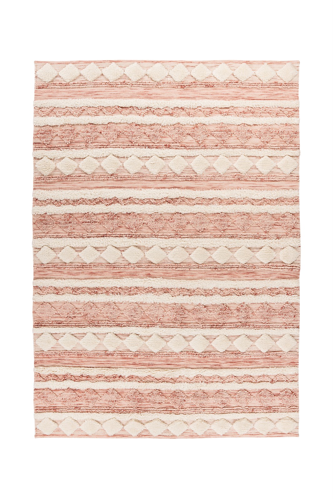 Teppich Bohist 225 Rosa / Creme 120cm x 180cm