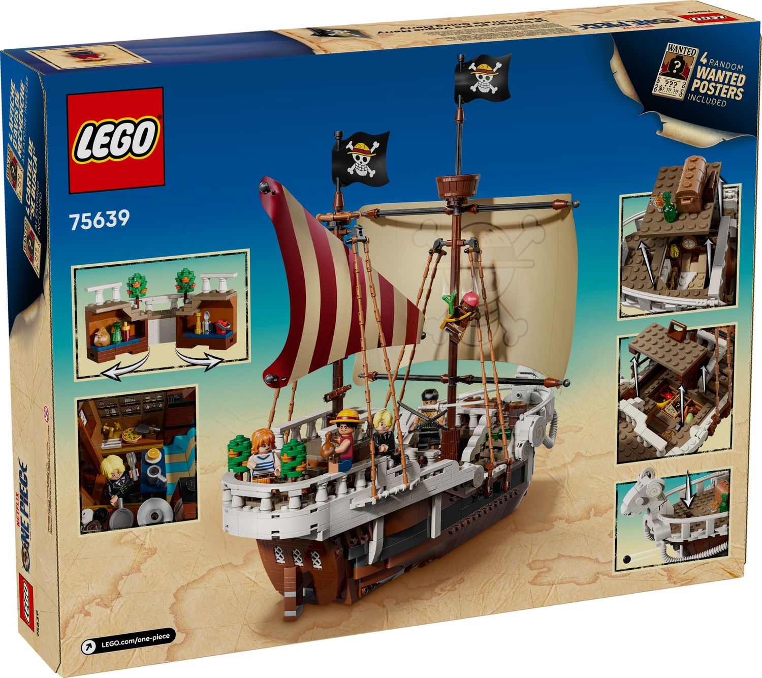 LEGO® Bau- & Konstruktionsspielzeug LEGO® ONE PIECE 75639 - Das Piratenschiff Flying Lamb (1376 Teile)
