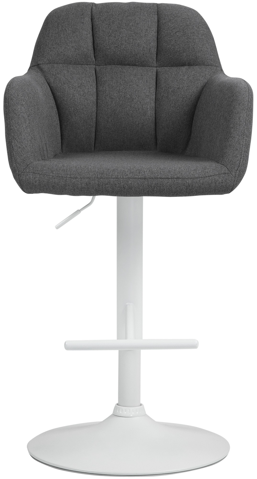 Barhocker Natoma Stoff weiß