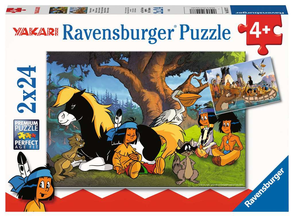 Ravensburger Puzzles Yakari und seine Freunde - Puzzle 2 x 24 Teile