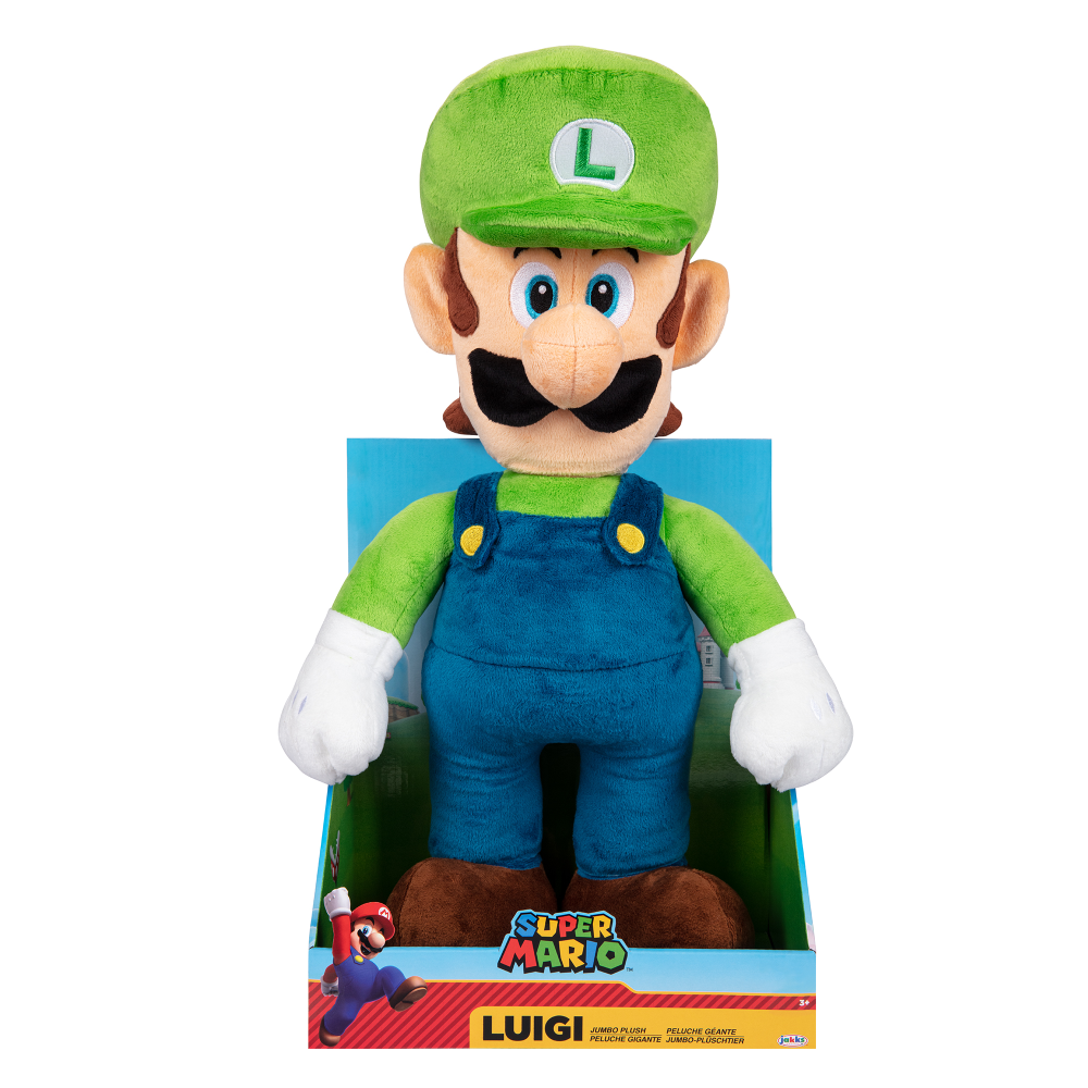 Jakks Pacific Plüschfiguren Nintendo Super Mario - Jumbo Basic Luigi Plüsch - 50 cm