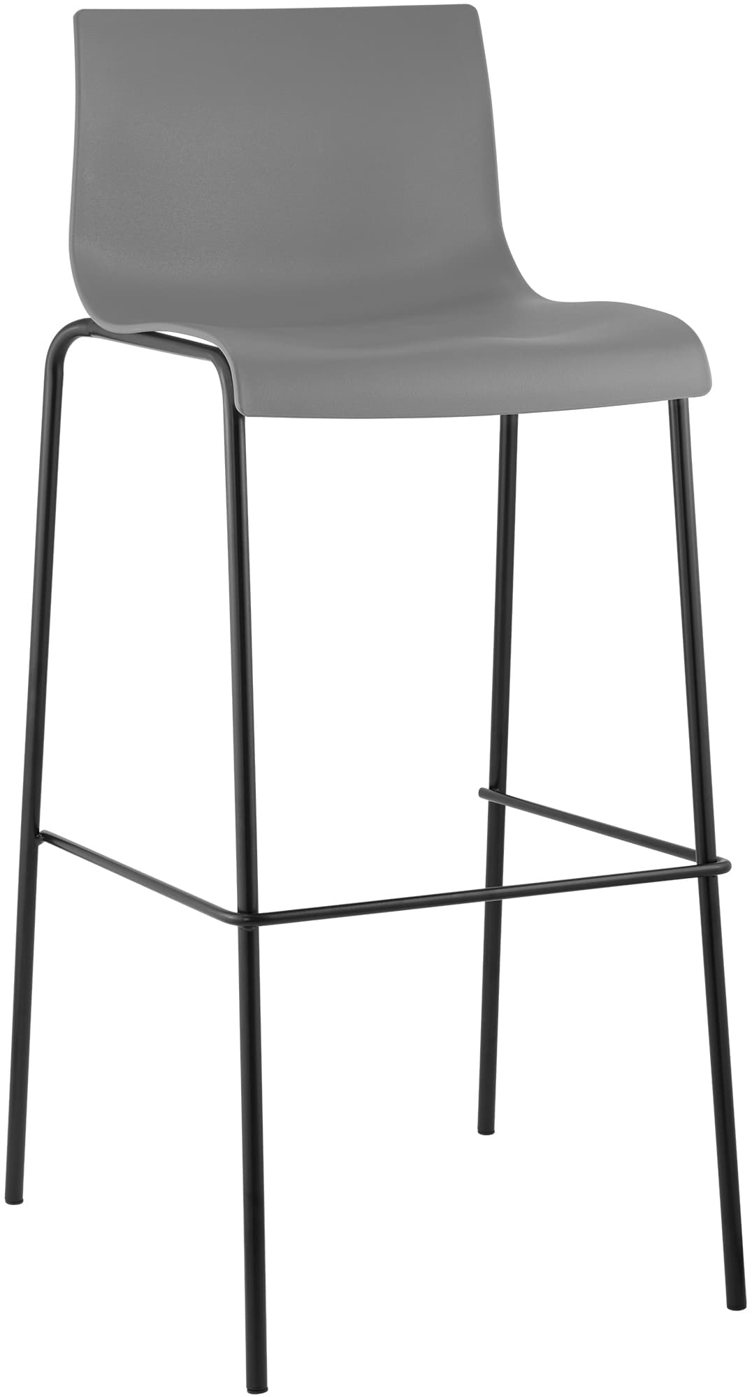 Barhocker Hoover 4-Fuß Gestell schwarz