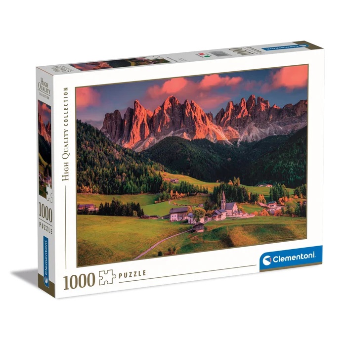 Clementoni Puzzles Clementoni 39743 - 1000 Teile Puzzle - High Quality Collection - Sonnenuntergang über Val di Funes