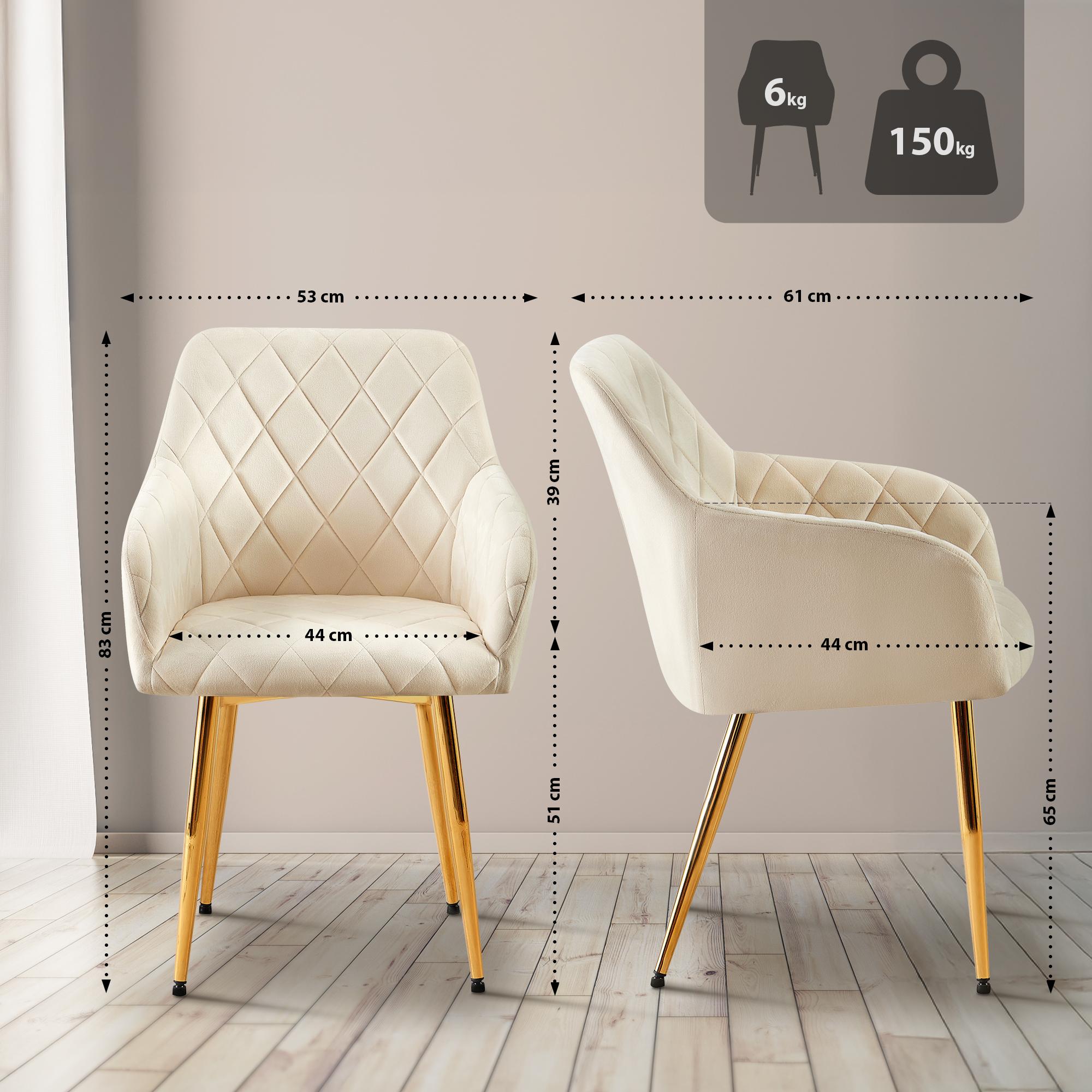 2er Set Esszimmerstuhl Monett Samt G