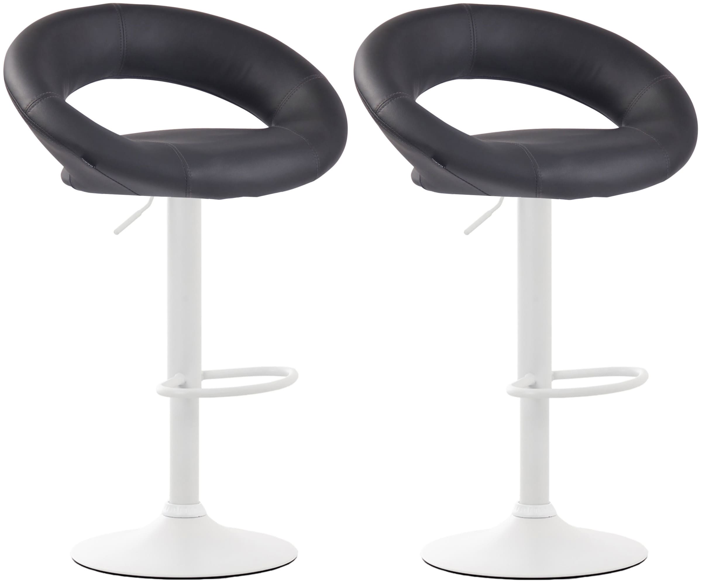 2er Set Barhocker Olinda Kunstleder weiß