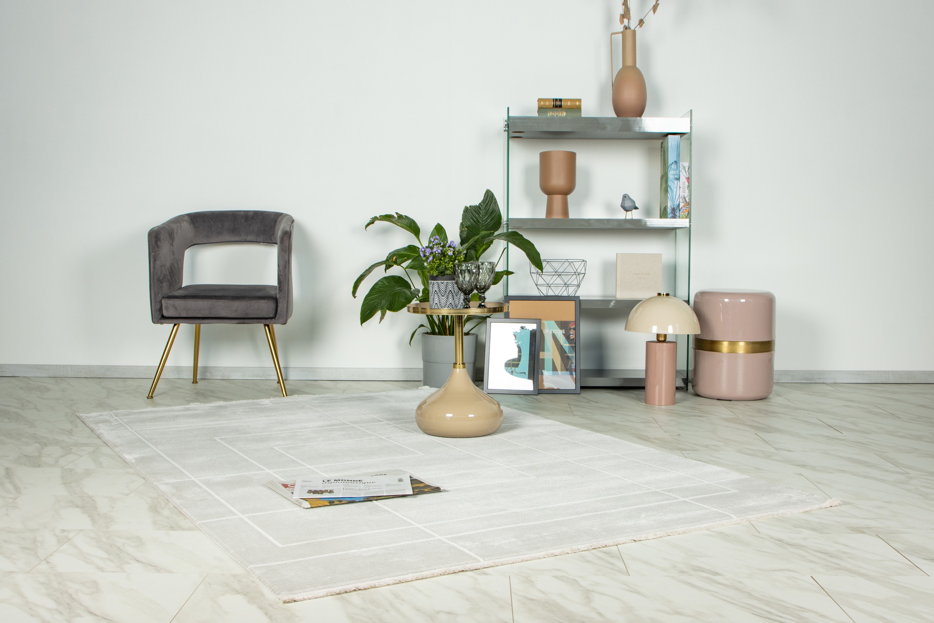 Teppich Stage 125 Silber 200 x 290 cm