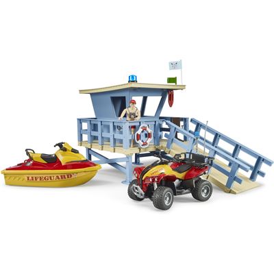 BRUDER Sammel- & Spielfiguren Bruder 62780 - bworld Set Life Guard Station, 1:16