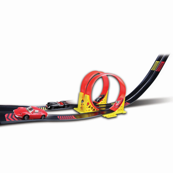 Bburago Modelle & Fahrzeuge Bburago 18-31216 - Ferrari Race & Play: Dual Loop inkl. 2 Fahrzeugen und Tragebox, 1:43 - Modellauto