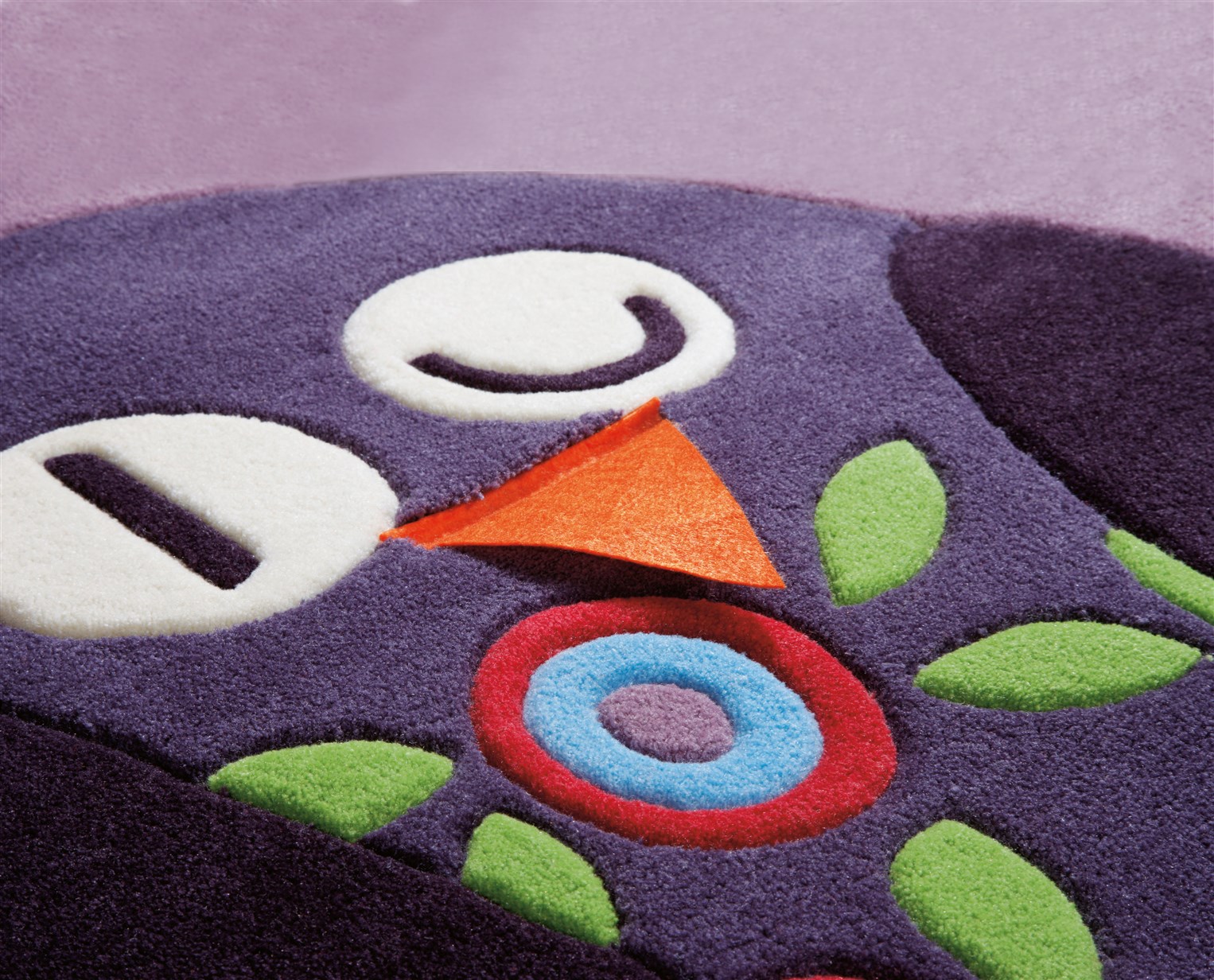 Teppich Joy 4049 Violett Owl 130cm x 130cm ECKIG