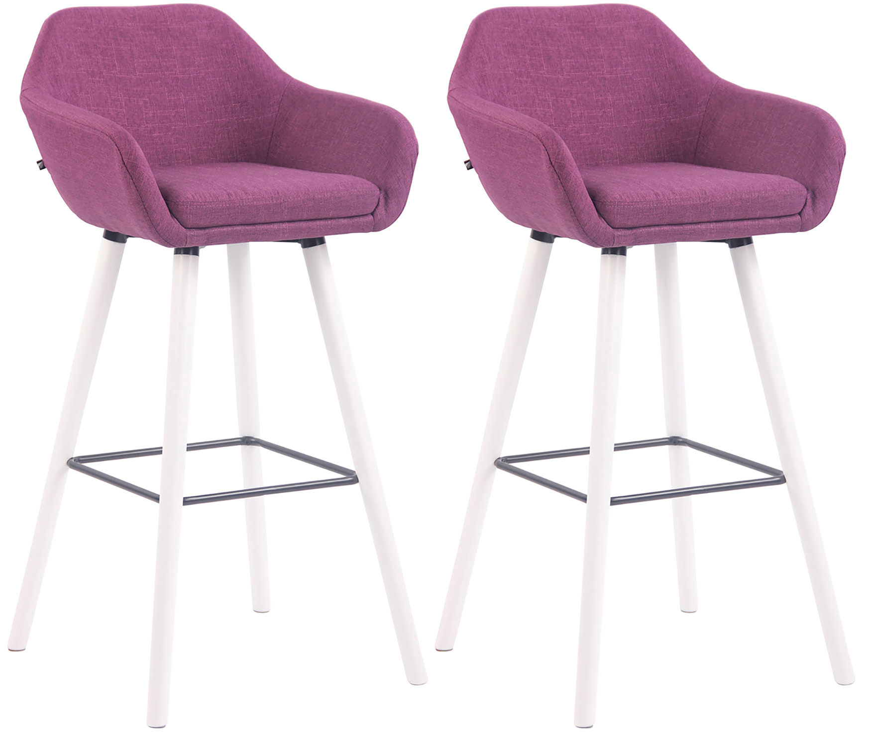 2er Set Barhocker Adelaide weiß
