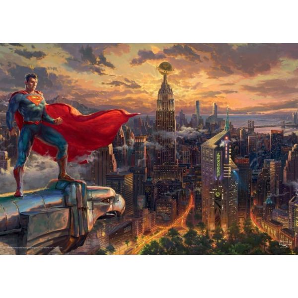 Schmidt Spiele GmbH Puzzles Superman, Protector of Metropolis - Puzzle 1000 Teile - Thomas Kinkade Collection
