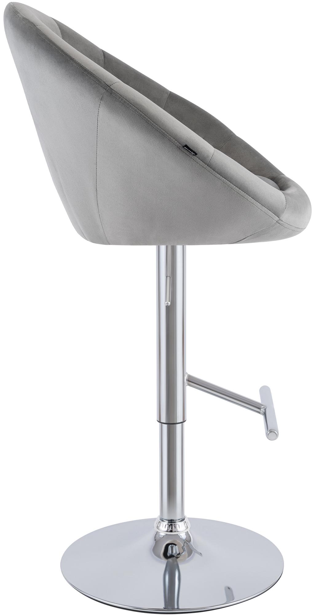 Barhocker London Samt chrom