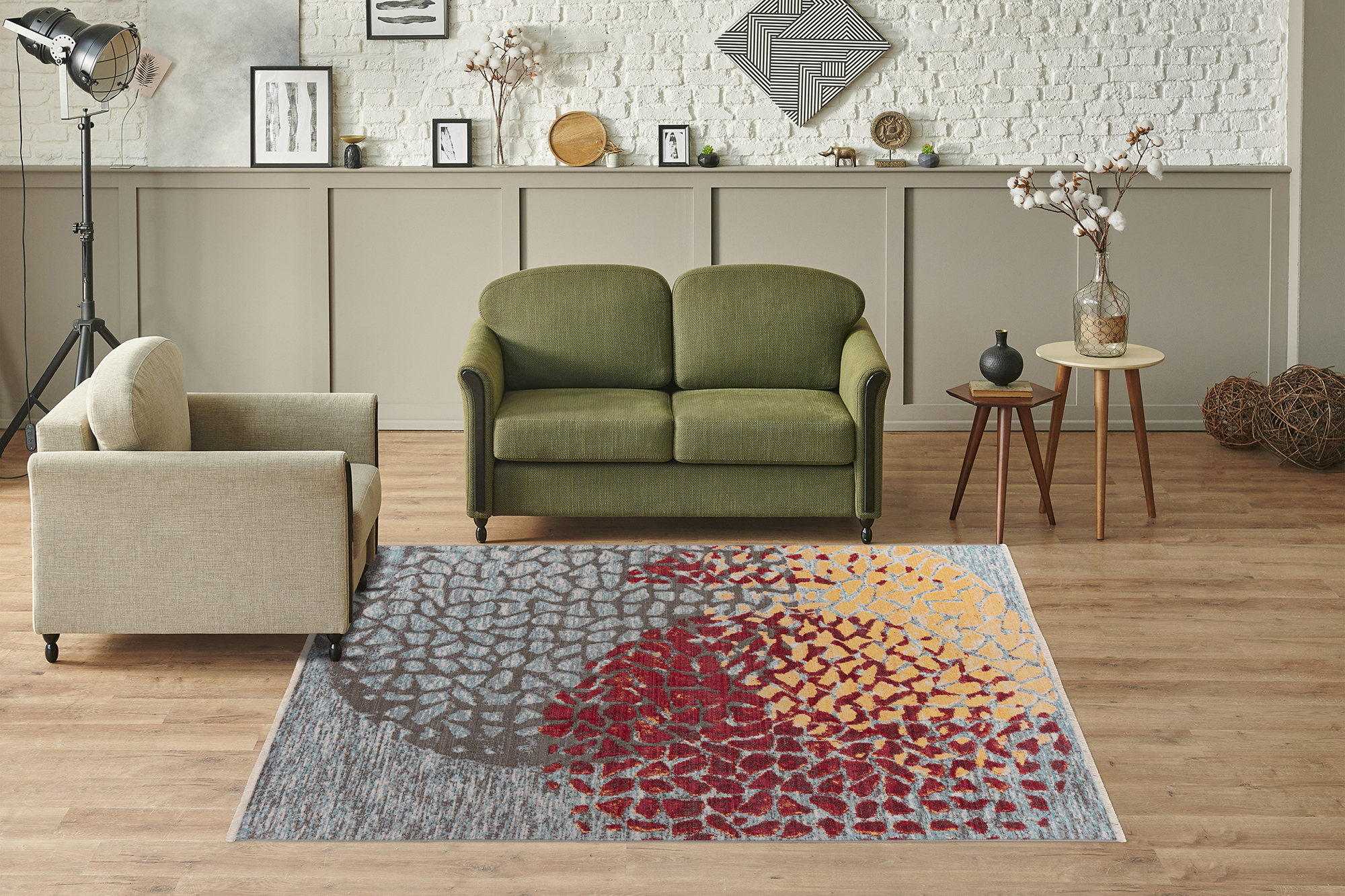 Teppich Milan 425 Multi / Rot 120 x 170 cm