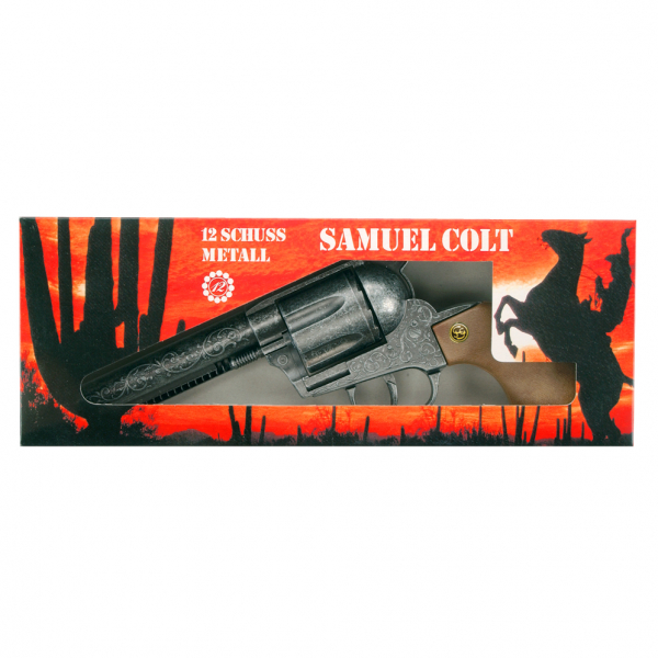 Schrödel Sonstiges Samuel Colt antik: Spielzeugpistole, grau / silber, 30.5 x 11.5 x 4 cm