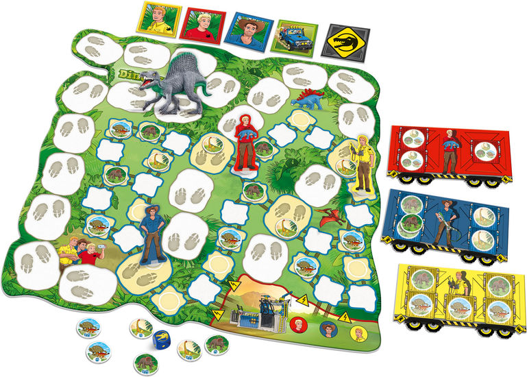 Schmidt Spiele GmbH Brettspiele & Gesellschaftsspiele Schleich, Dinosaurs, Die rasante Dino-Rallye - Kinderspiel