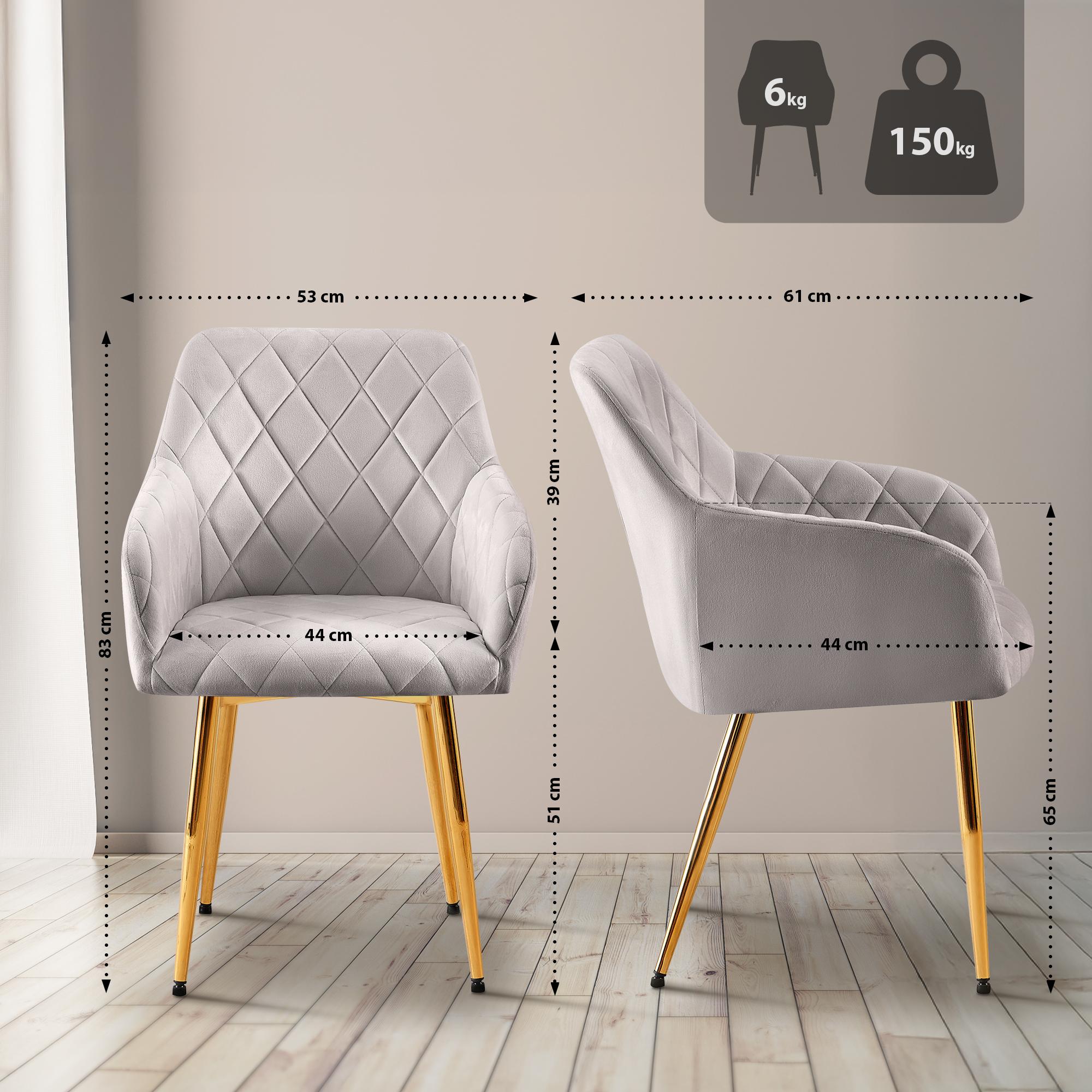 2er Set Esszimmerstuhl Monett Samt G