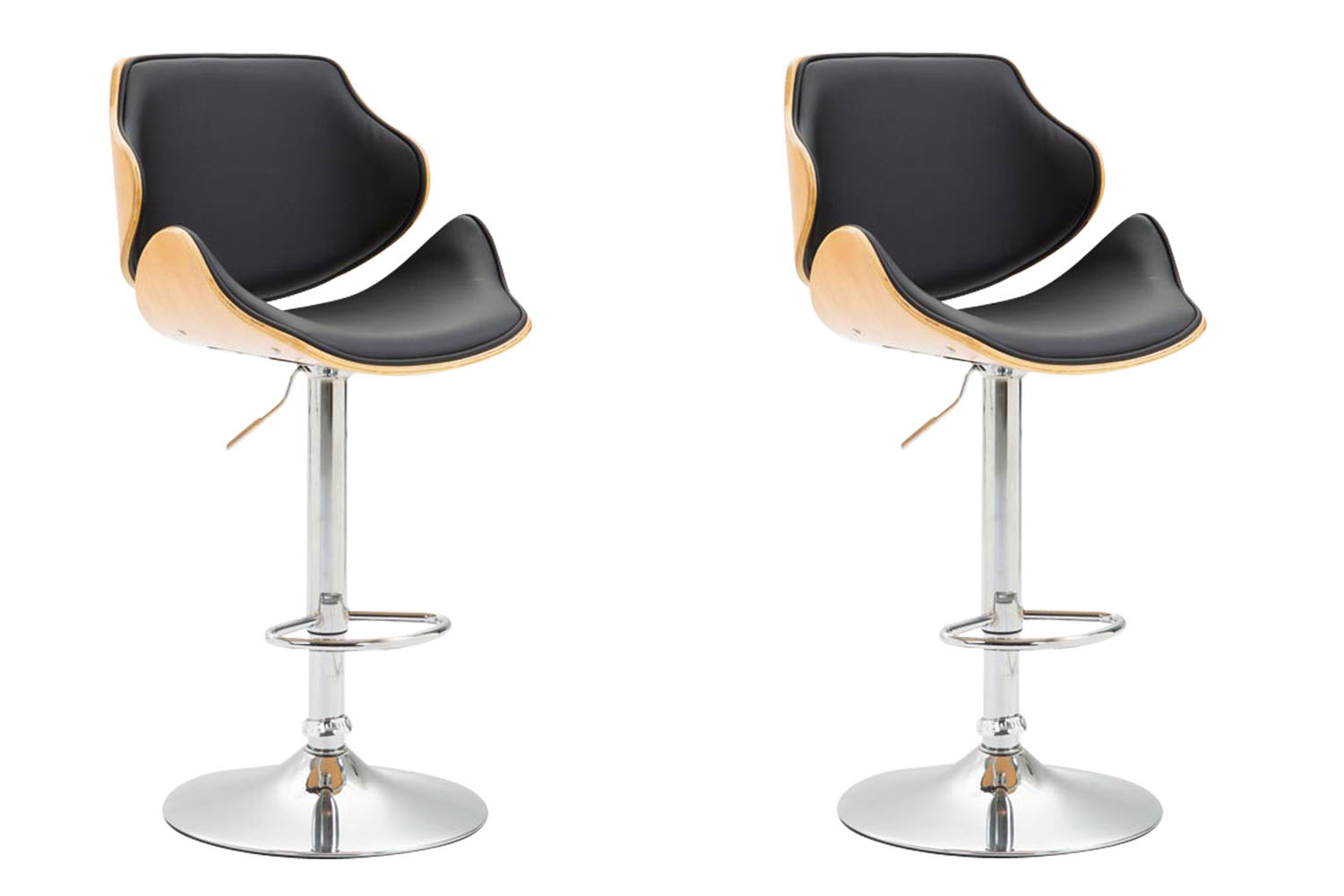 2er Set Barhocker Belem Kunstleder natura