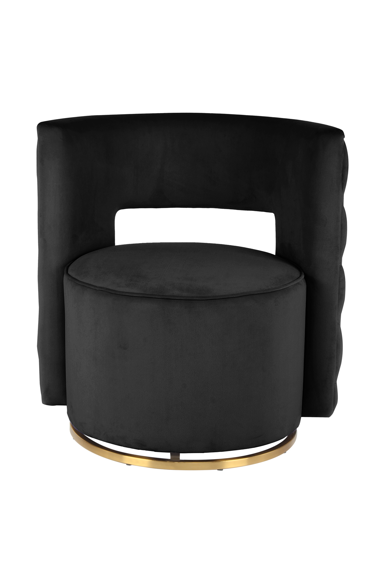 Drehsessel Beverly Schwarz / Gold