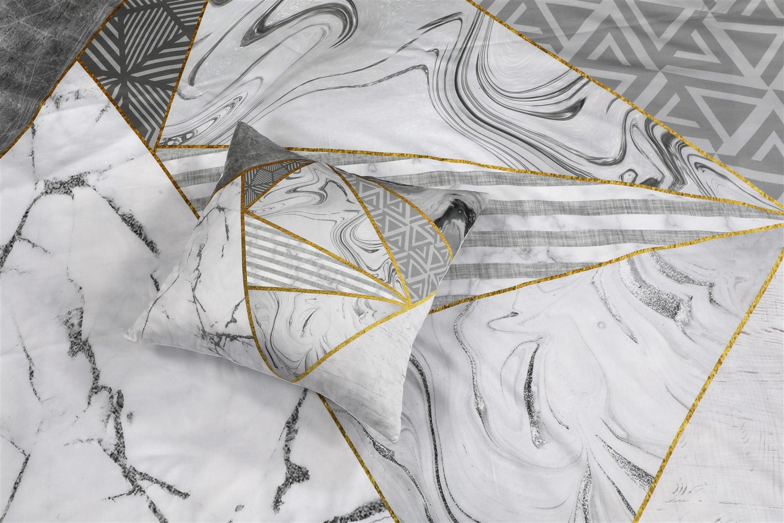Bettwäsche Bettwäsche Bavaria 125-AT Grau / Gold 140cm x 200cm