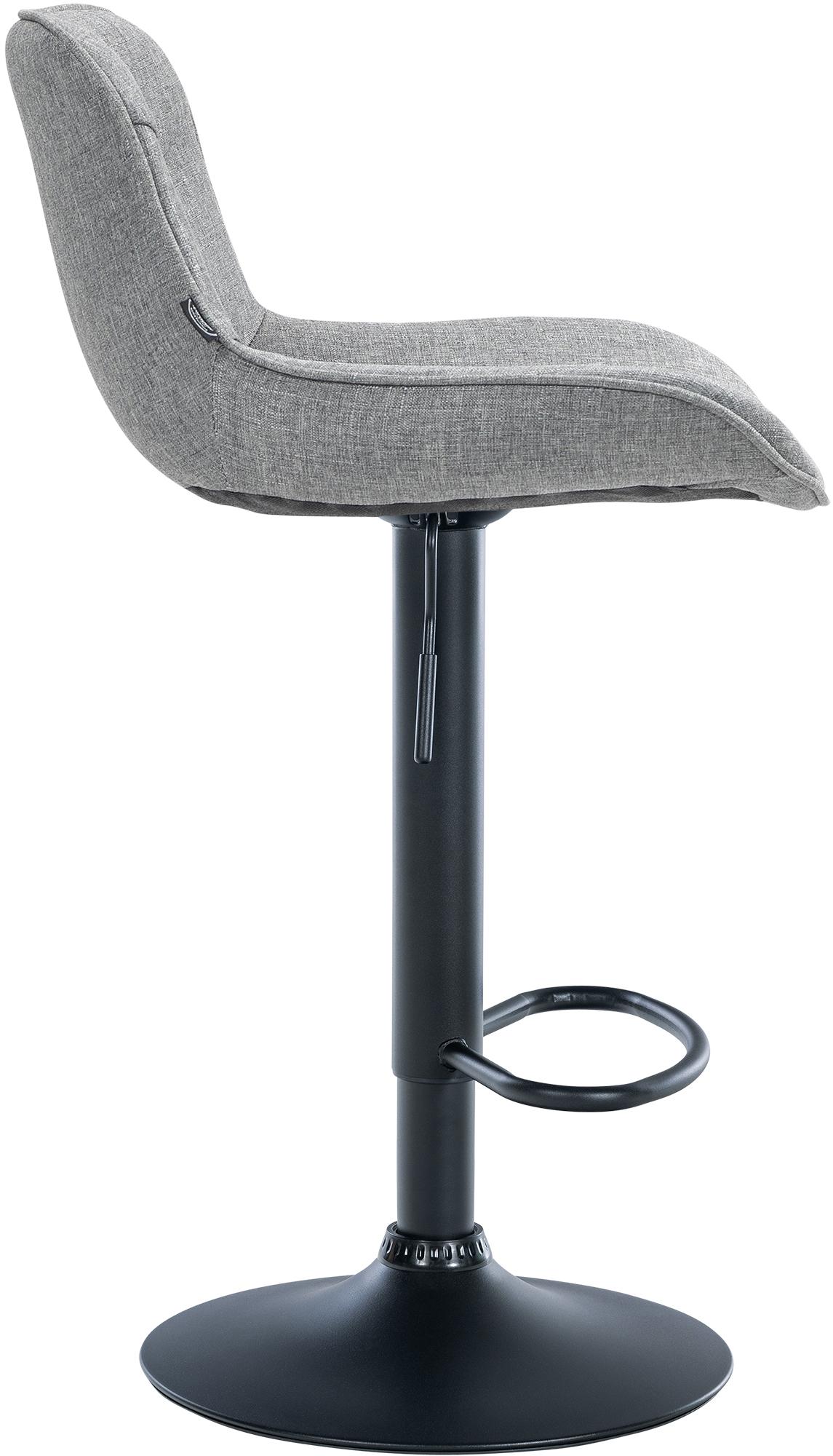 Barhocker Vonore Stoff schwarz