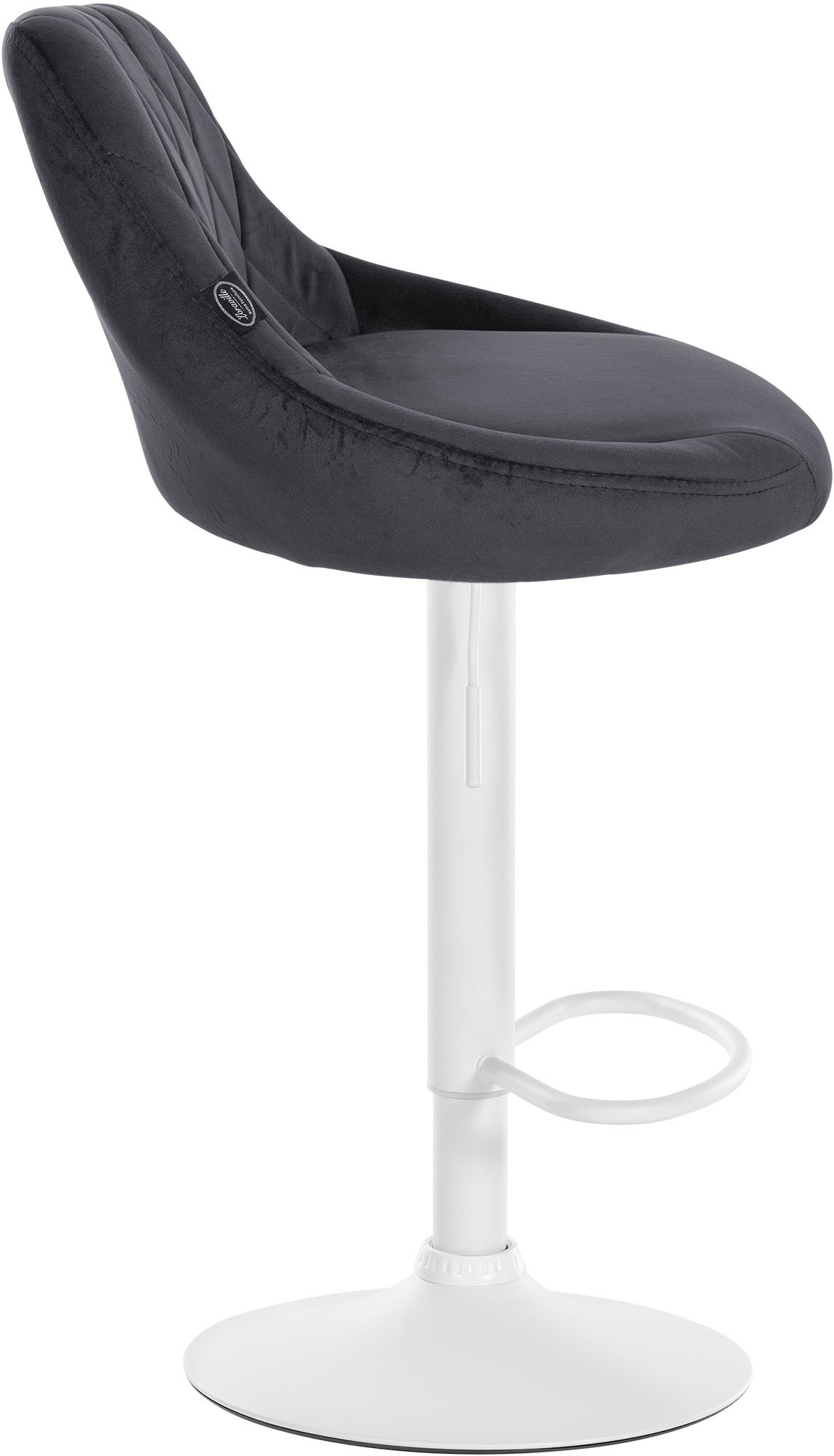 2er Set Barhocker Lazio Samt weiß