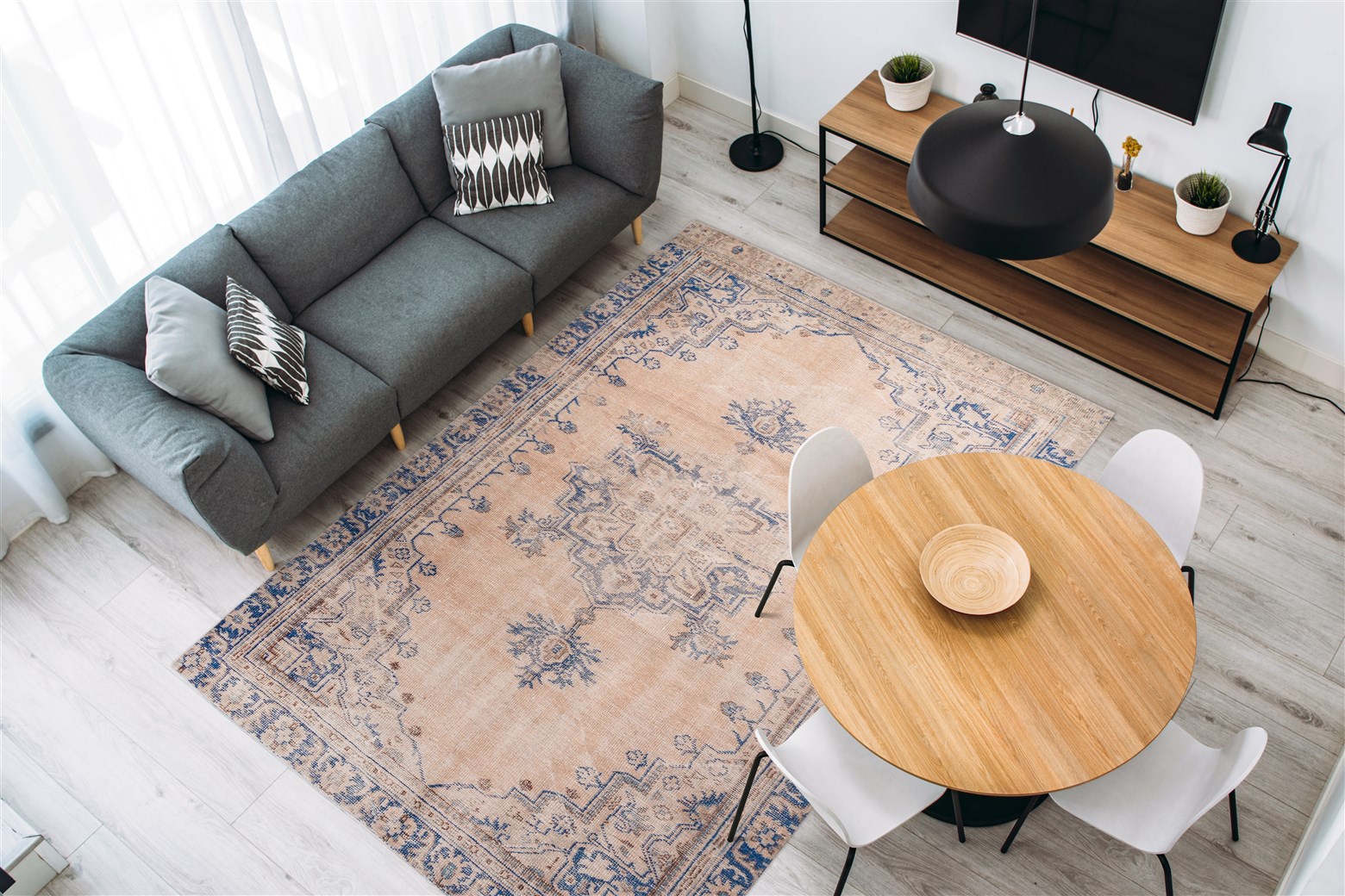 Teppich Vintage 8406 Blau 200cm x 290cm