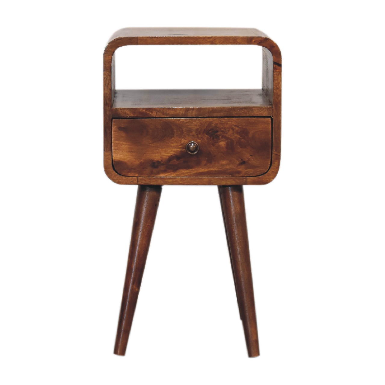 Mini Chestnut Curve Offenes Nachttischchen