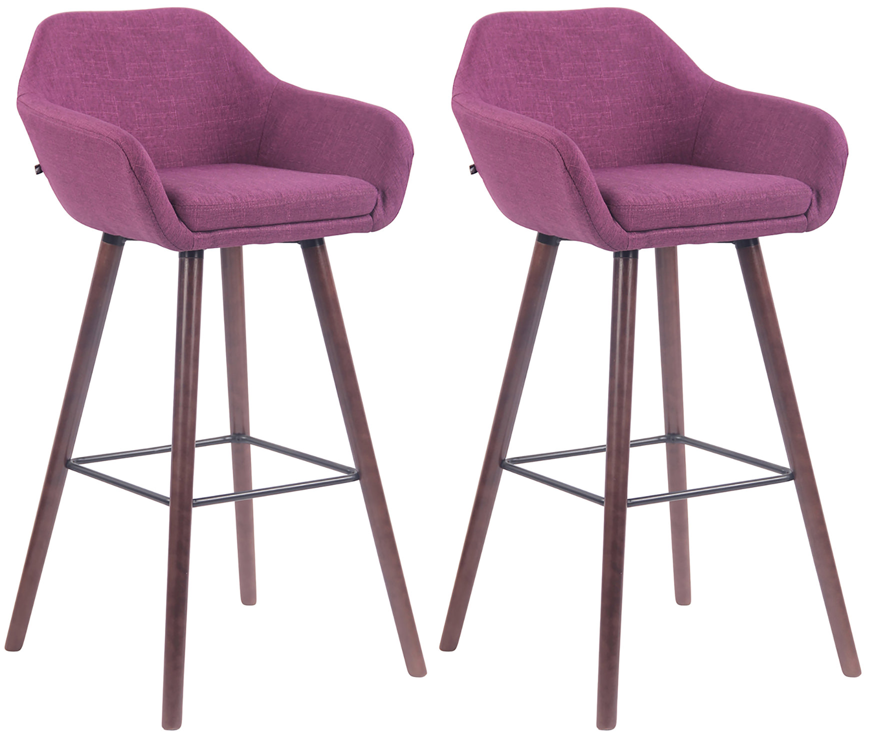 2er Set Barhocker Adelaide walnuss