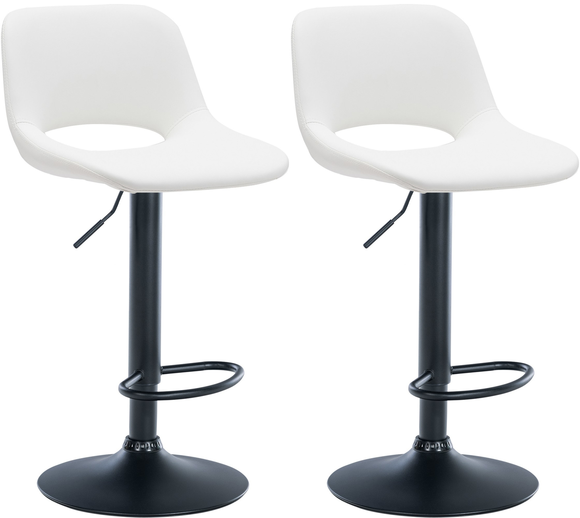 2er Set Barhocker Camden Kunstleder schwarz