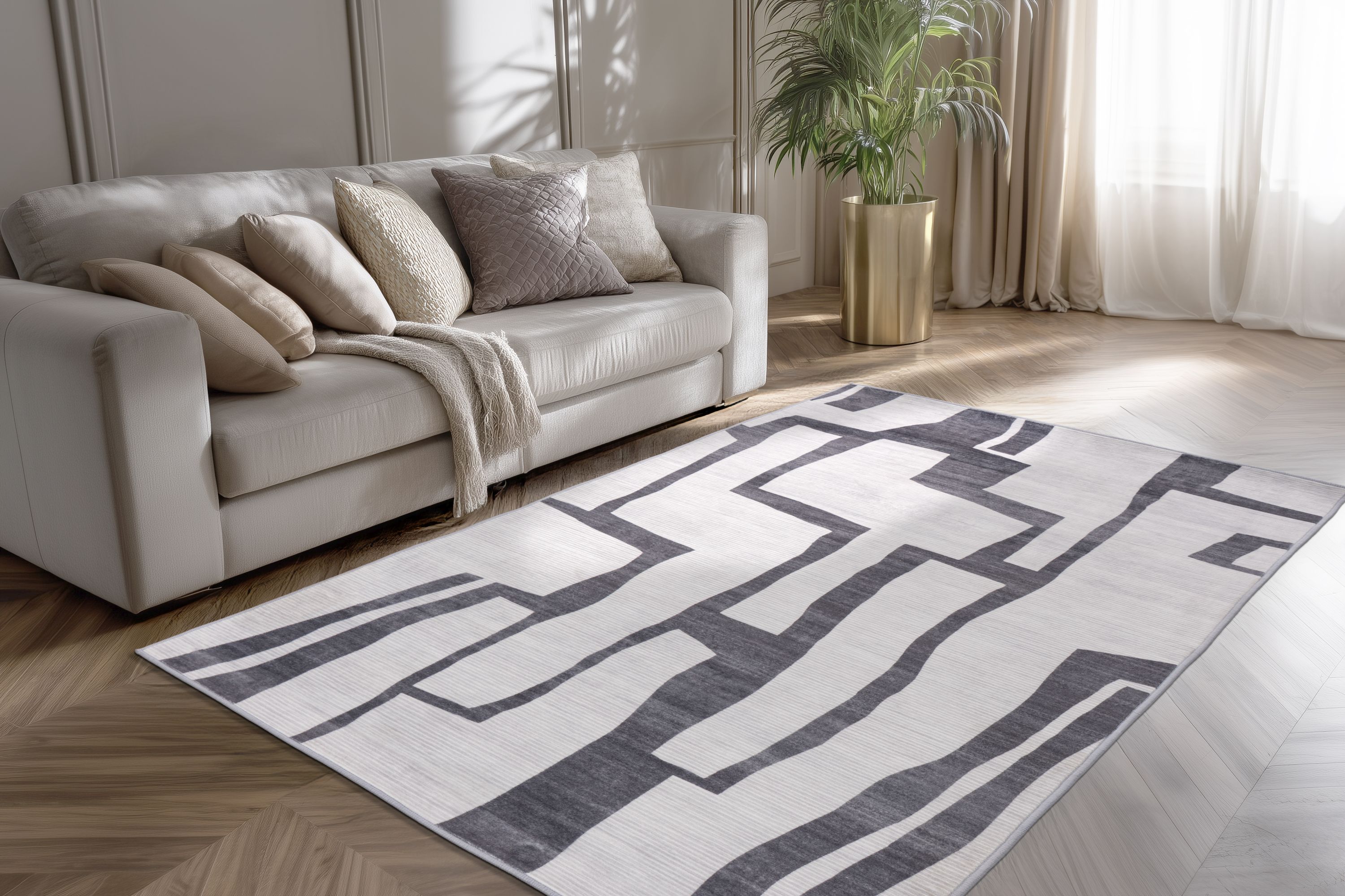 Teppich Bluster 325 Silber 200 x 290 cm