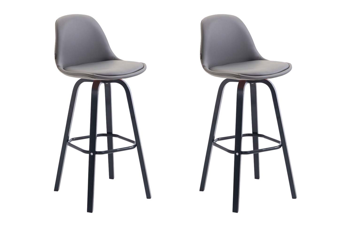 2er Set Barhocker Avika Kunstleder schwarz