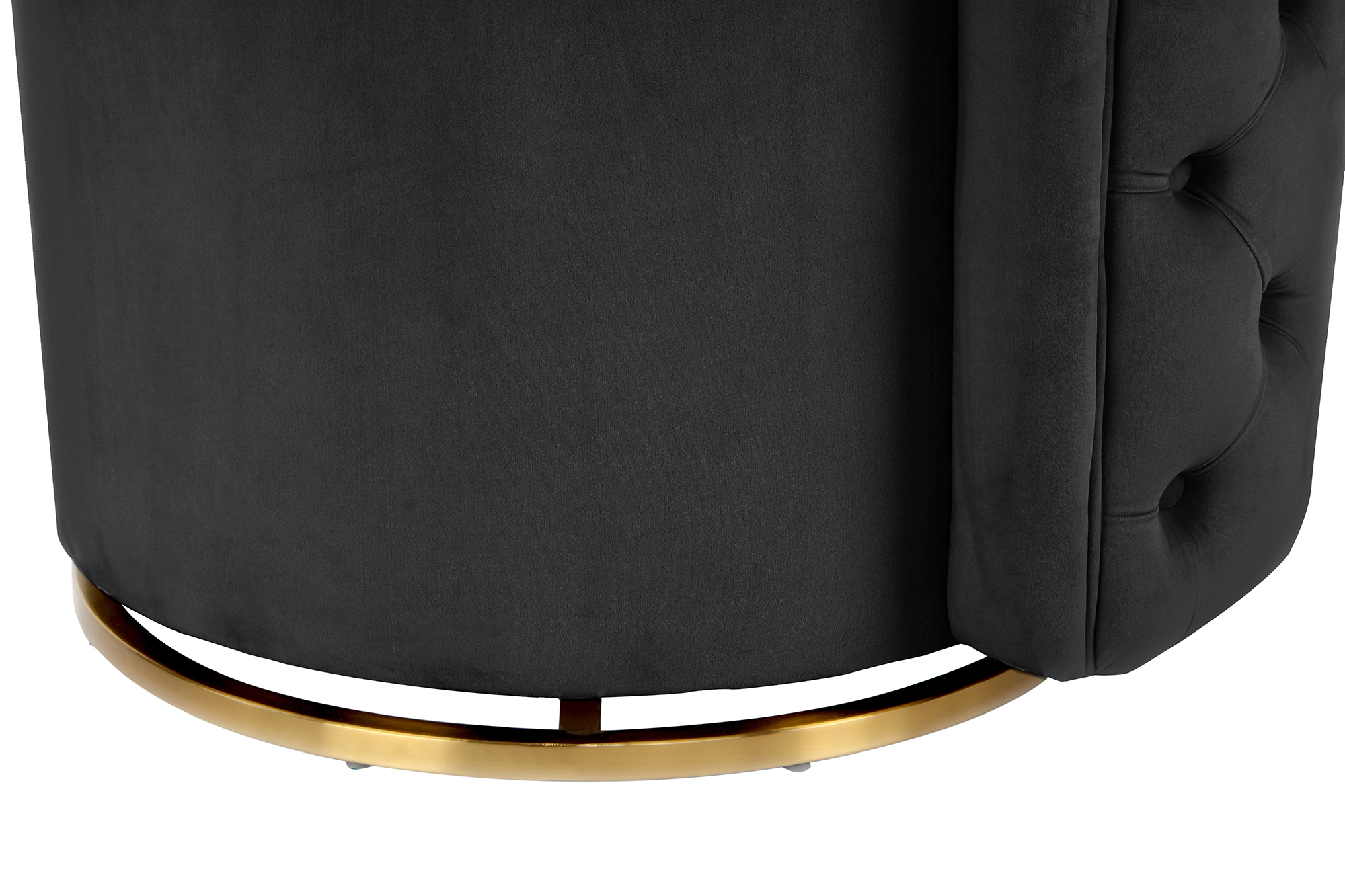 Drehsessel Beverly Schwarz / Gold
