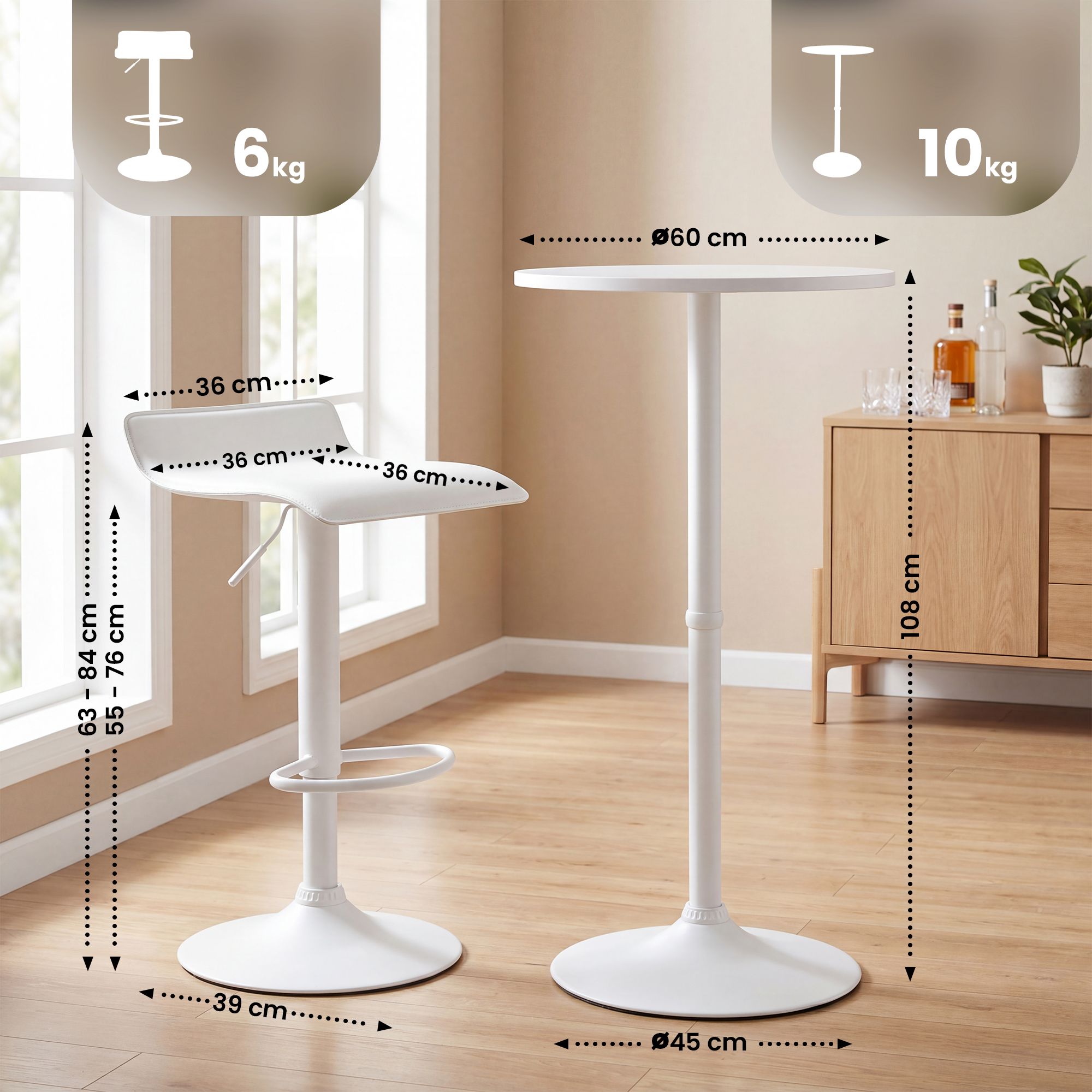 2er Bartisch Set Lumo
