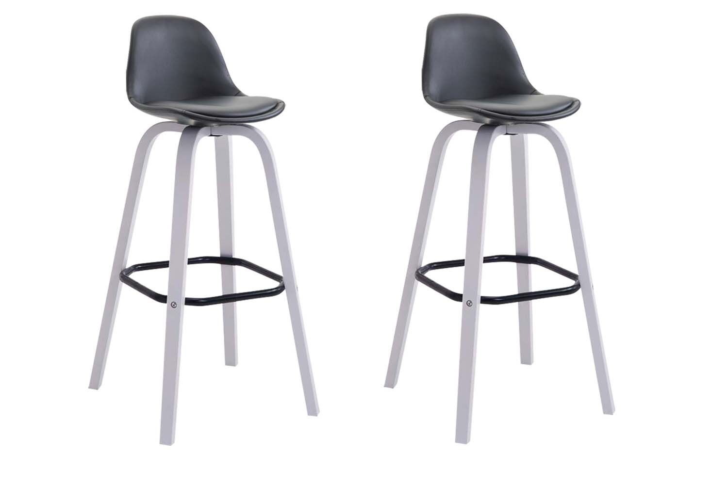 2er Set Barhocker Avika Kunstleder Weiß