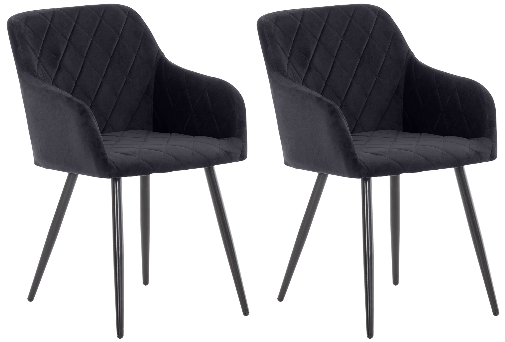 2er Set Esszimmerstuhl Shila Samt