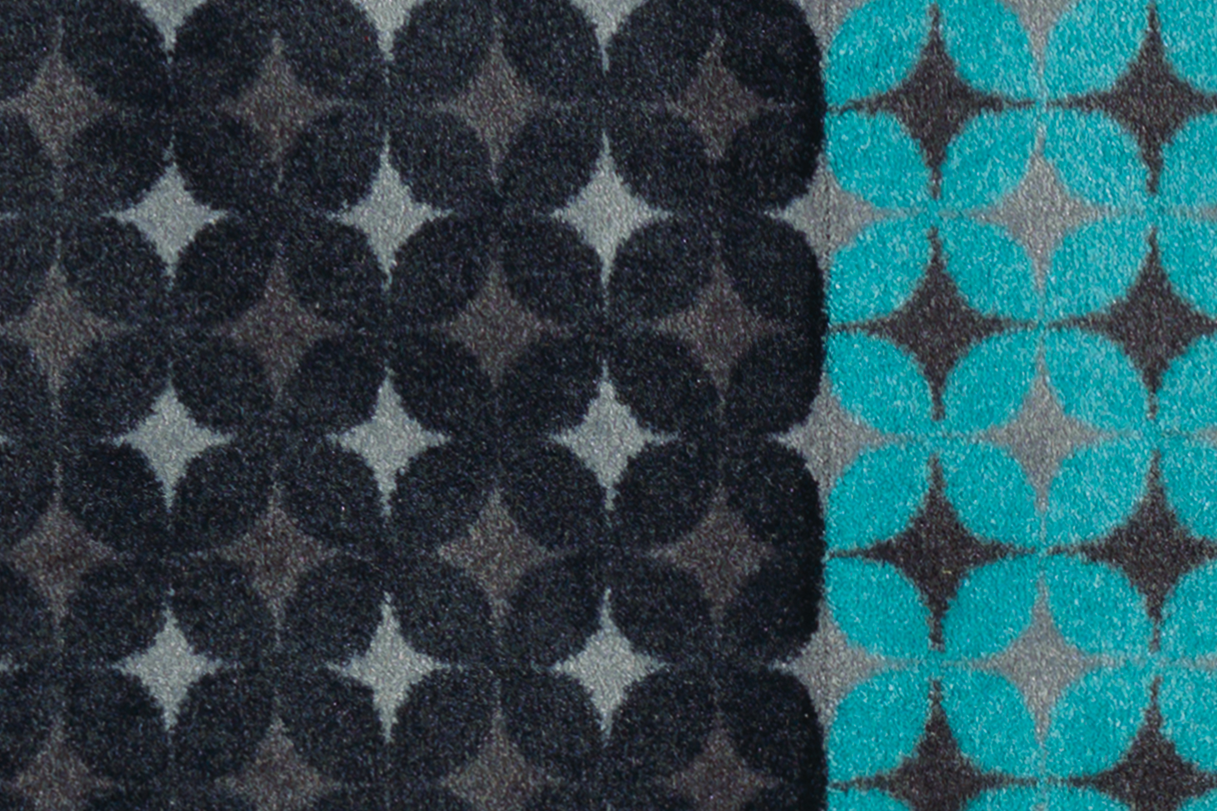Fußmatte Living Mat 50 Anthrazit / Blau 64cm x 168cm