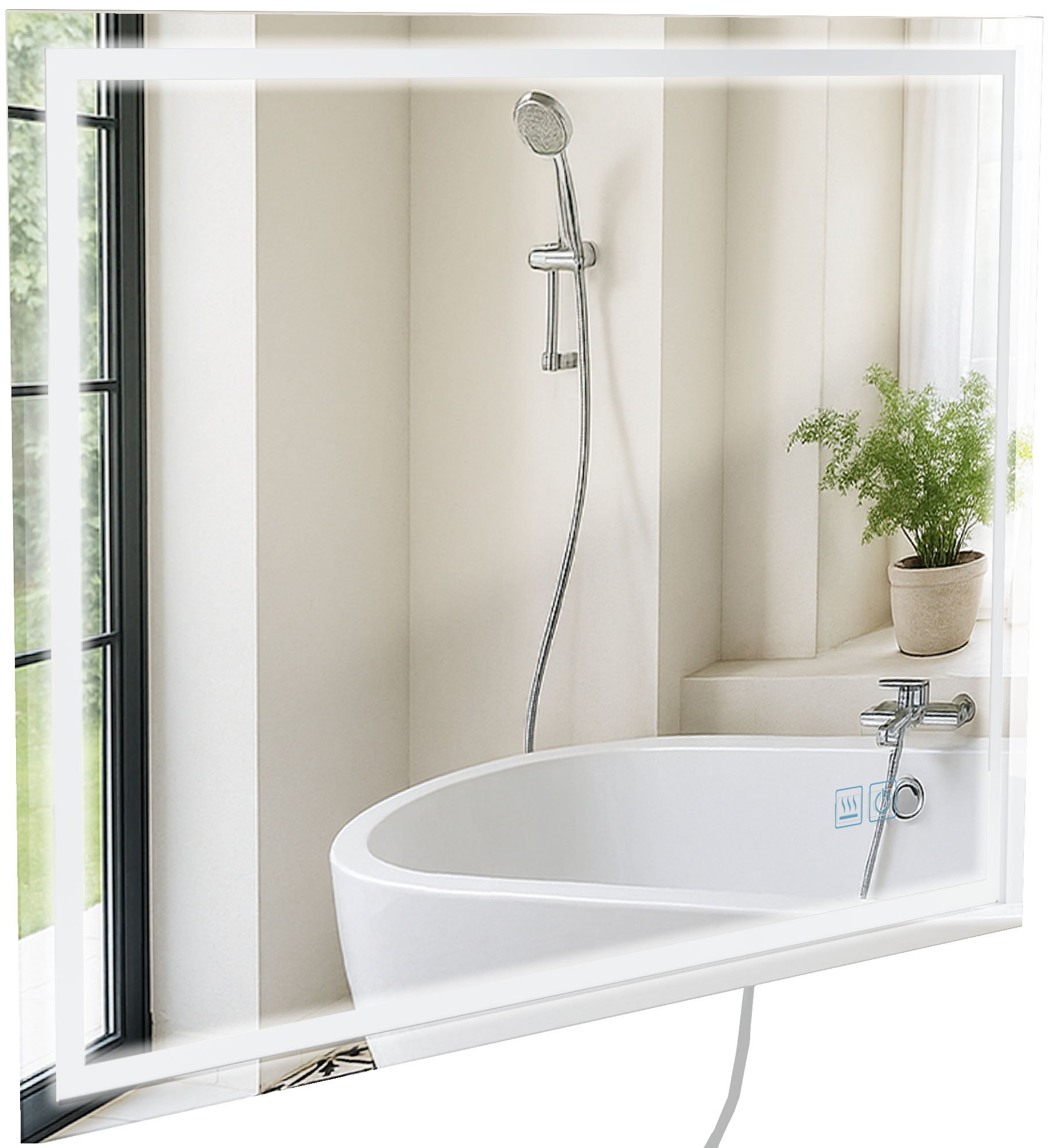 Badspiegel Jaffrey 60x80 ohne Bluetooth